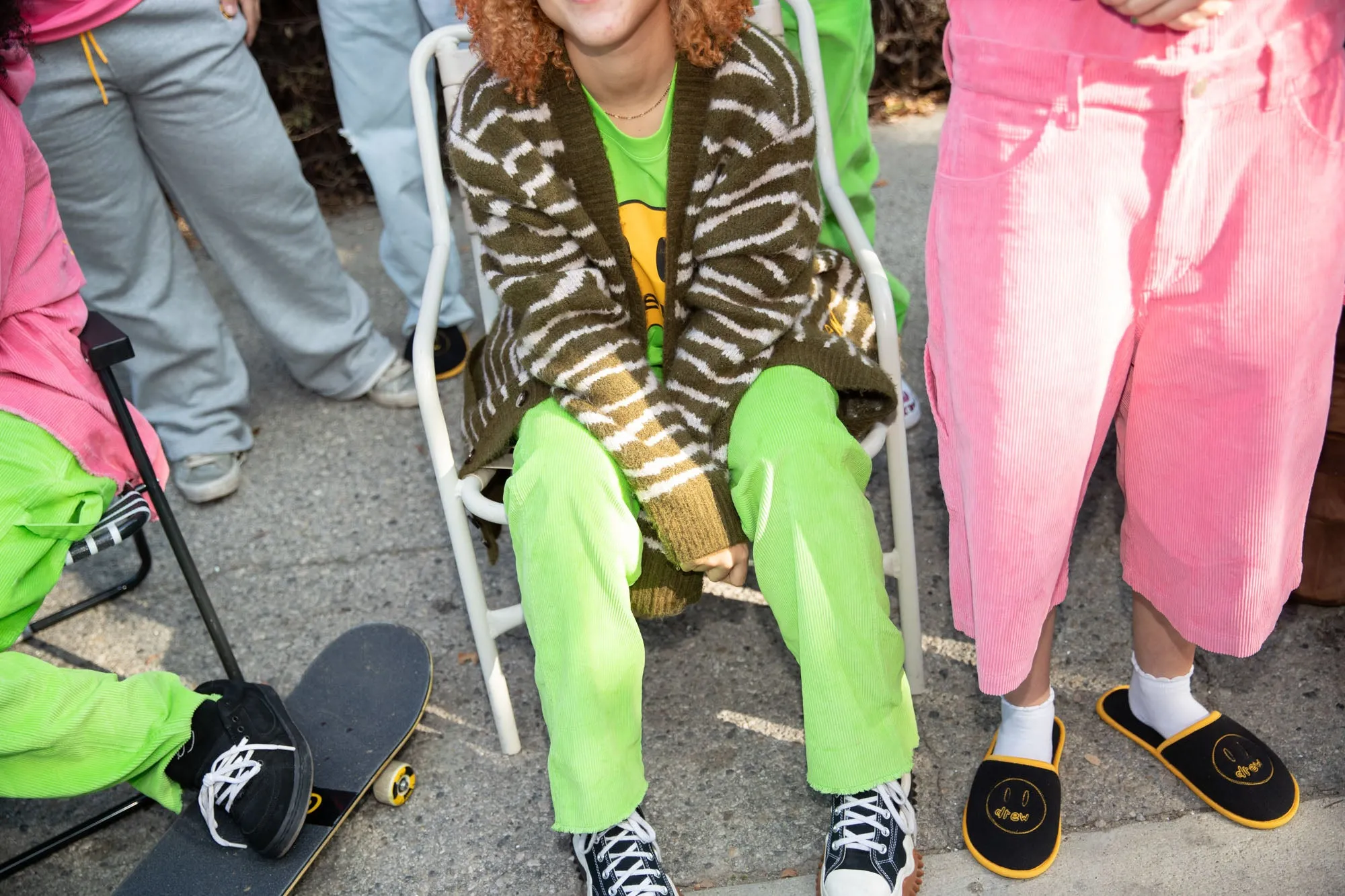 corduroy carpenter pant - lime sold by DREW product image thumbnail 4