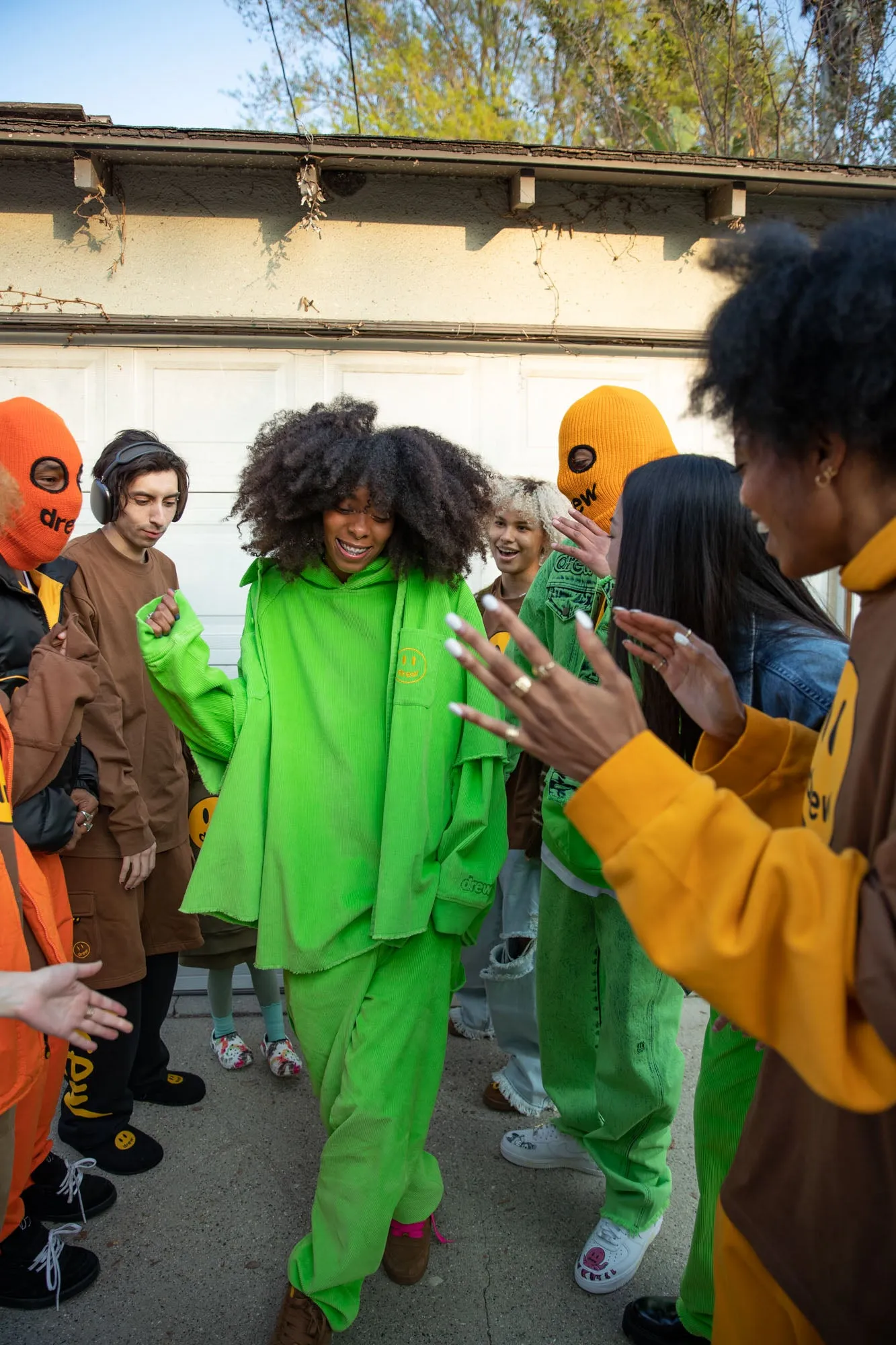 corduroy carpenter pant - lime sold by DREW product image thumbnail 5