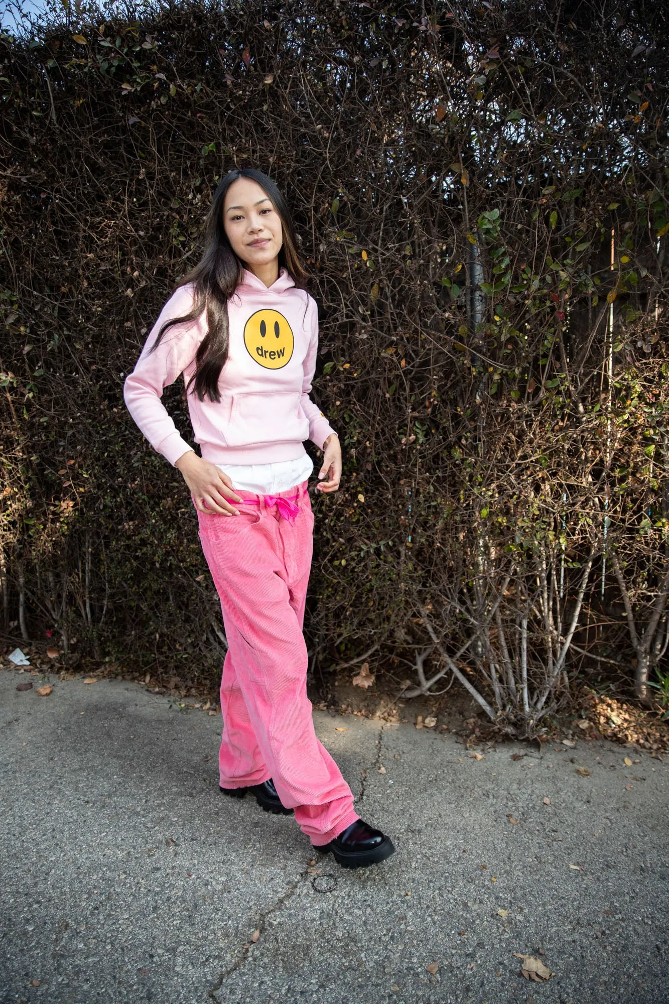 corduroy carpenter pant - hot pink sold by DREW product image thumbnail 4