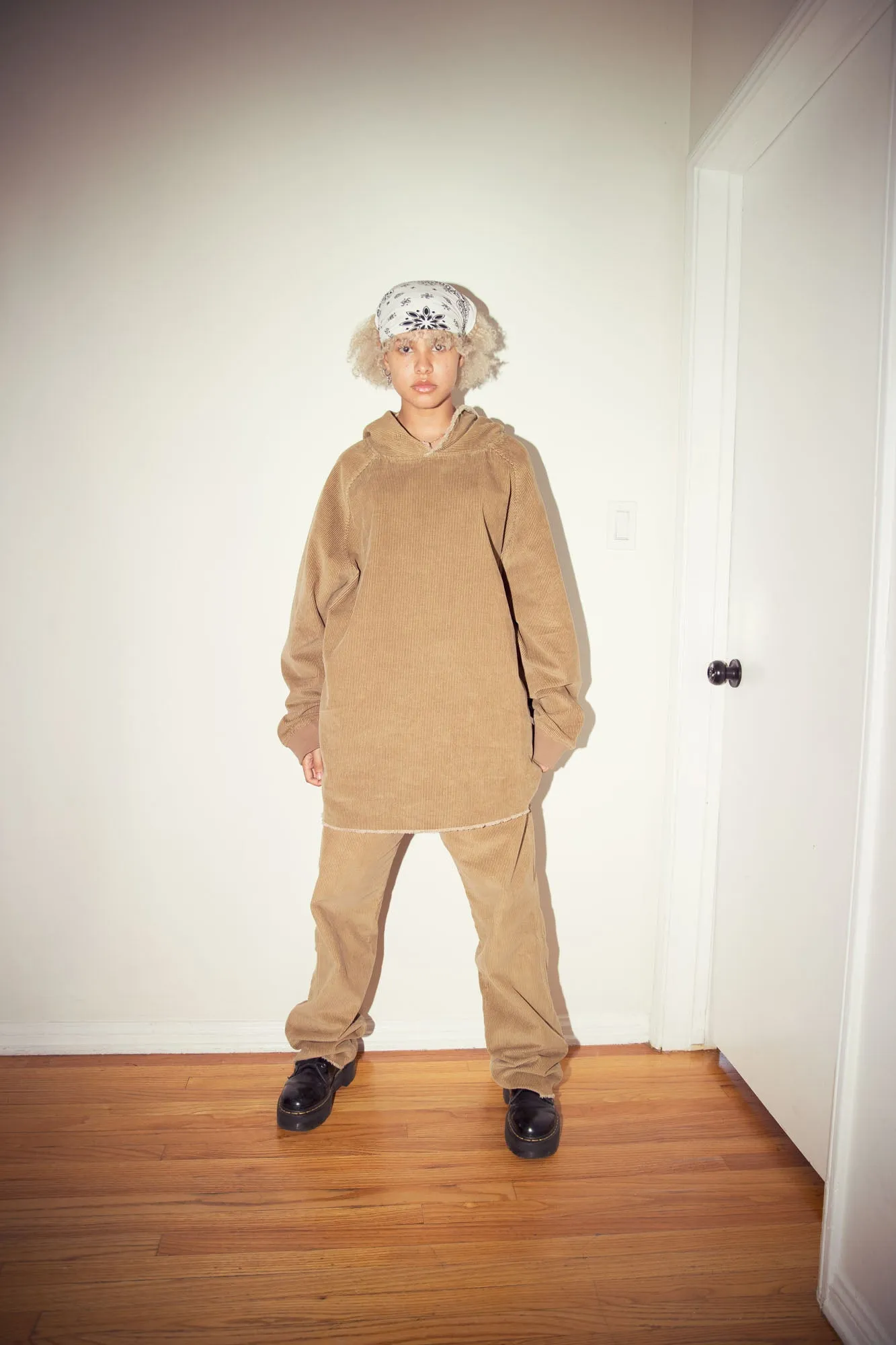 corduroy hoodie - chaz brown sold by DREW product image thumbnail 2