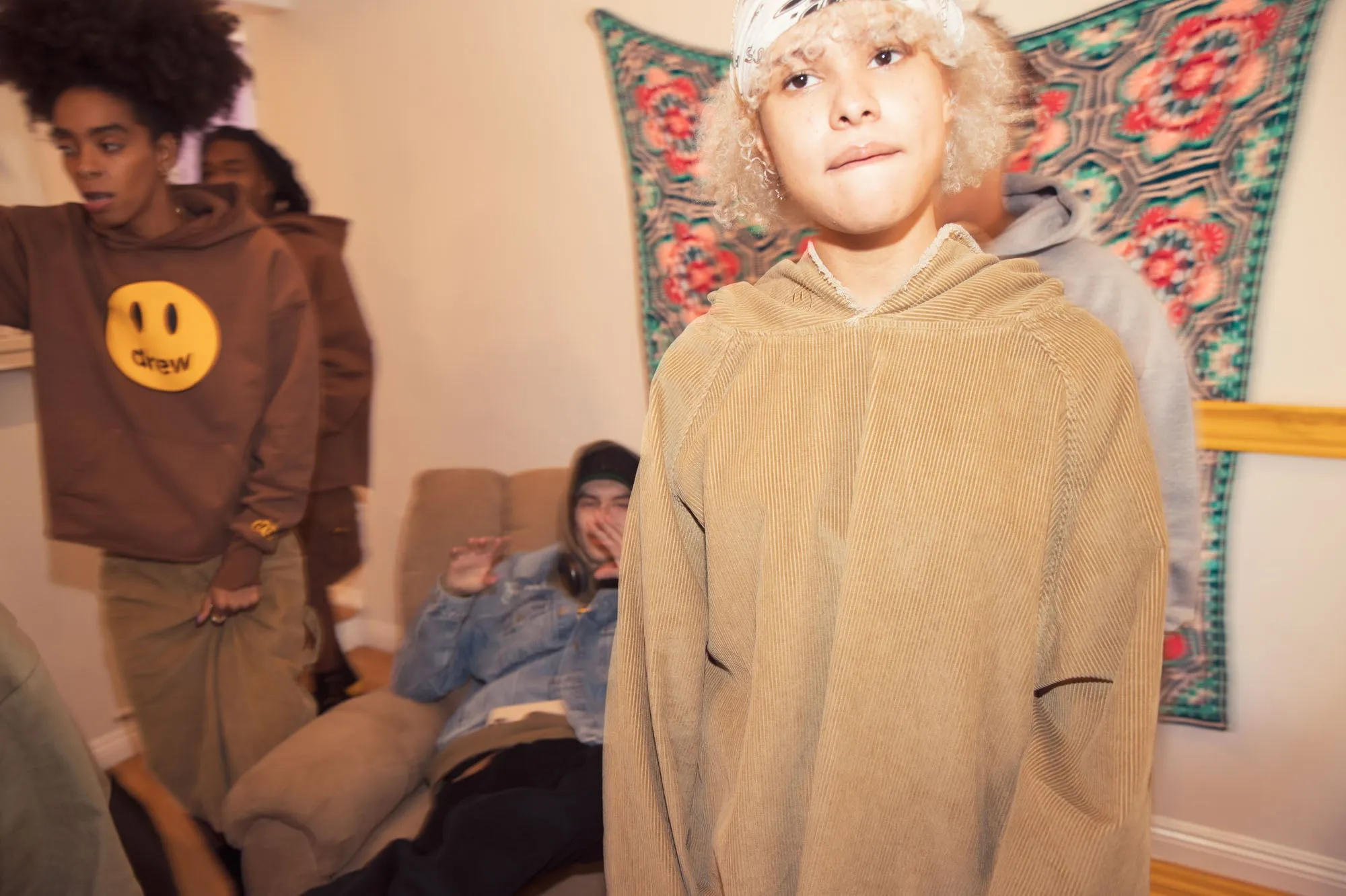 corduroy hoodie - chaz brown sold by DREW product image thumbnail 3