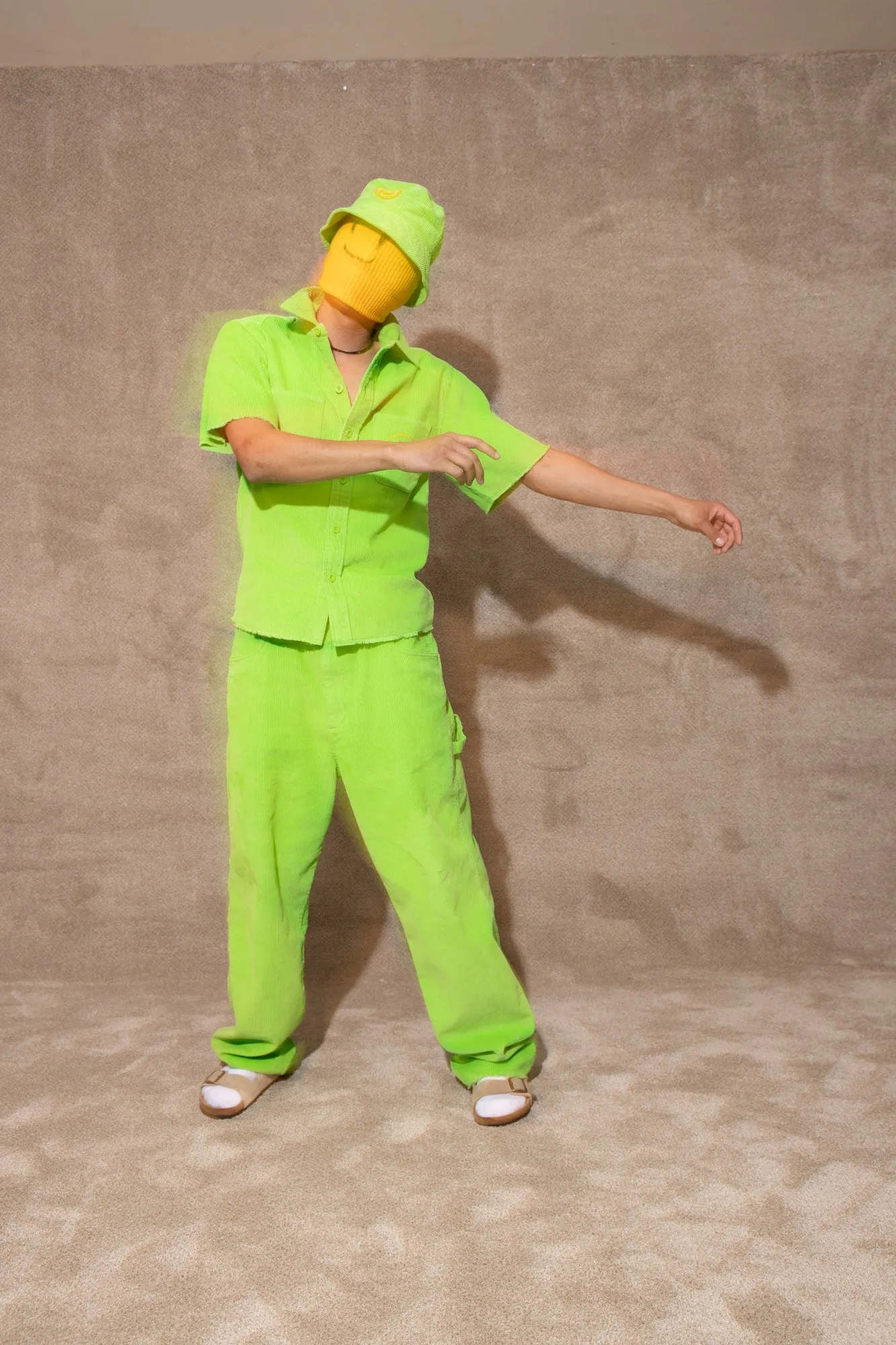 corduroy bucket hat - lime sold by DREW product image thumbnail 3