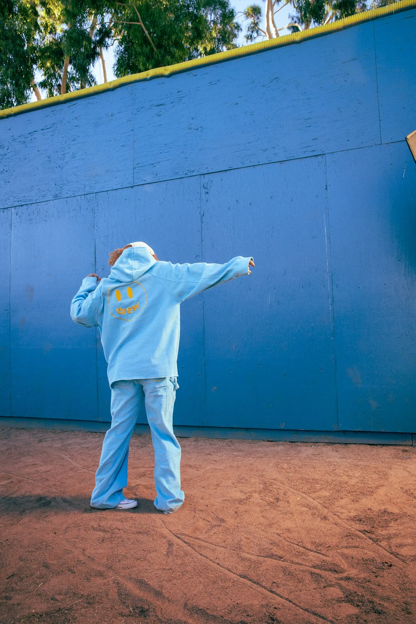 corduroy hoodie - pacific blue sold by DREW product image thumbnail 5