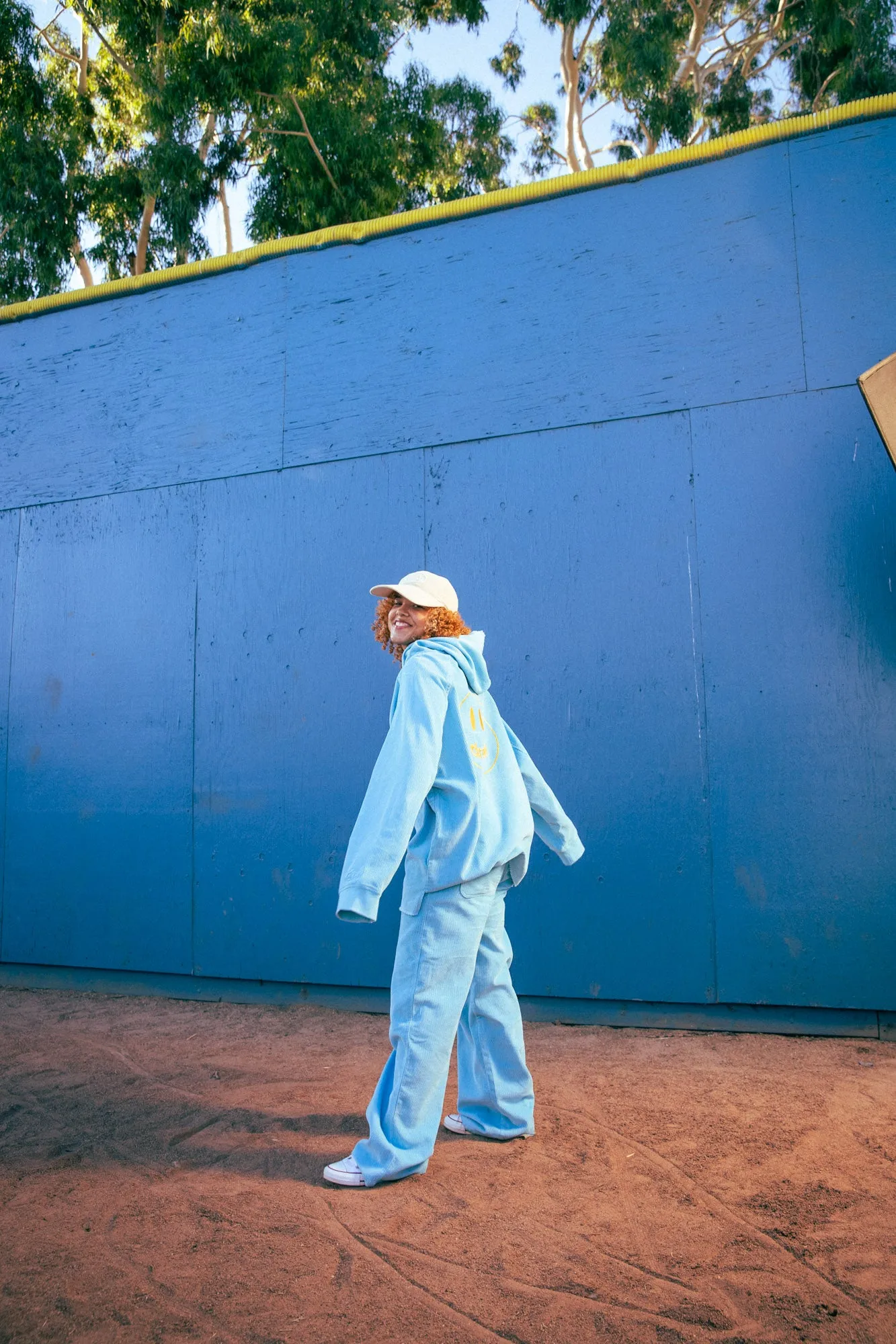 corduroy hoodie - pacific blue sold by DREW product image thumbnail 4