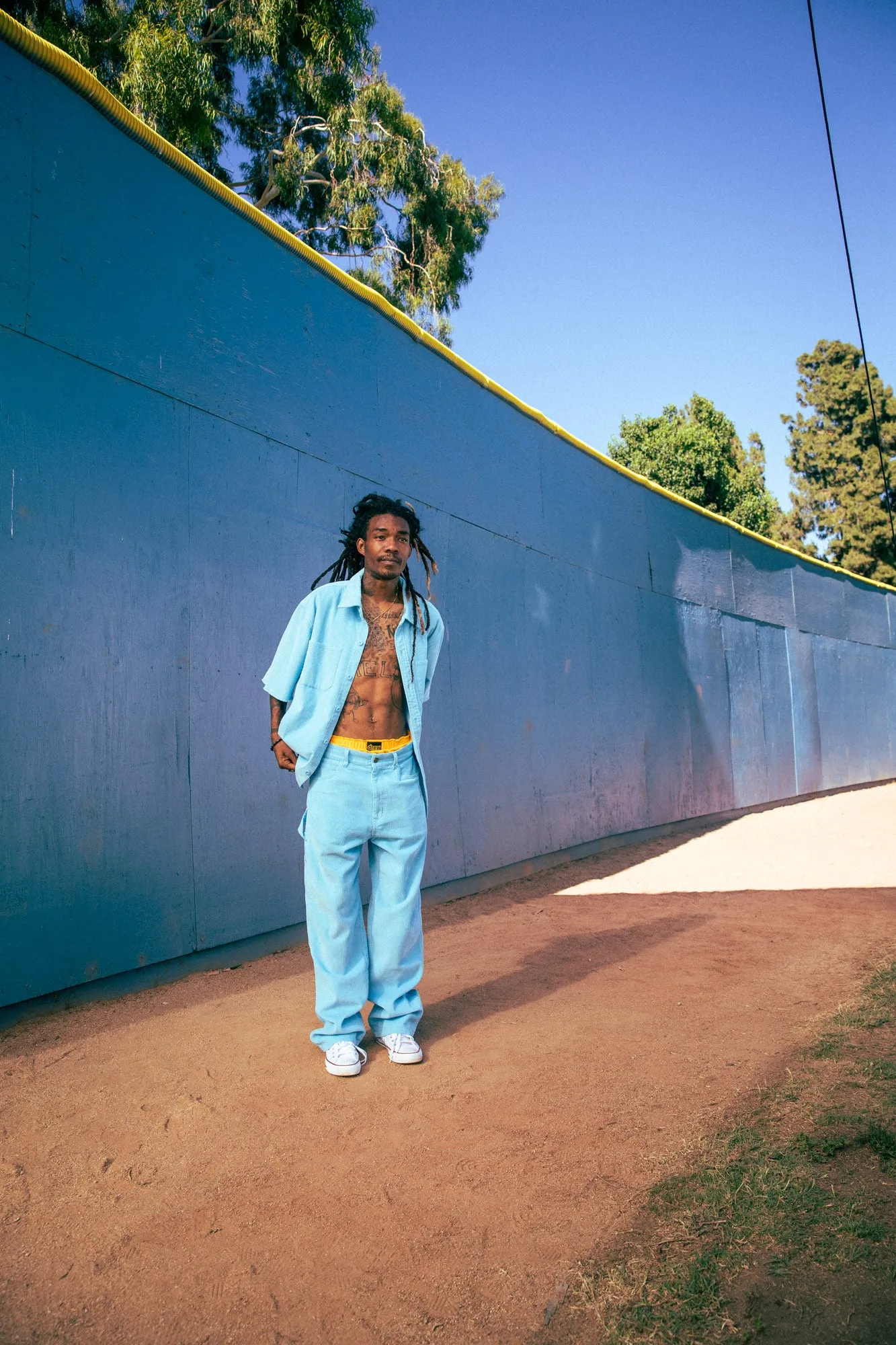 corduroy carpenter pant - pacific blue sold by DREW product image thumbnail 4