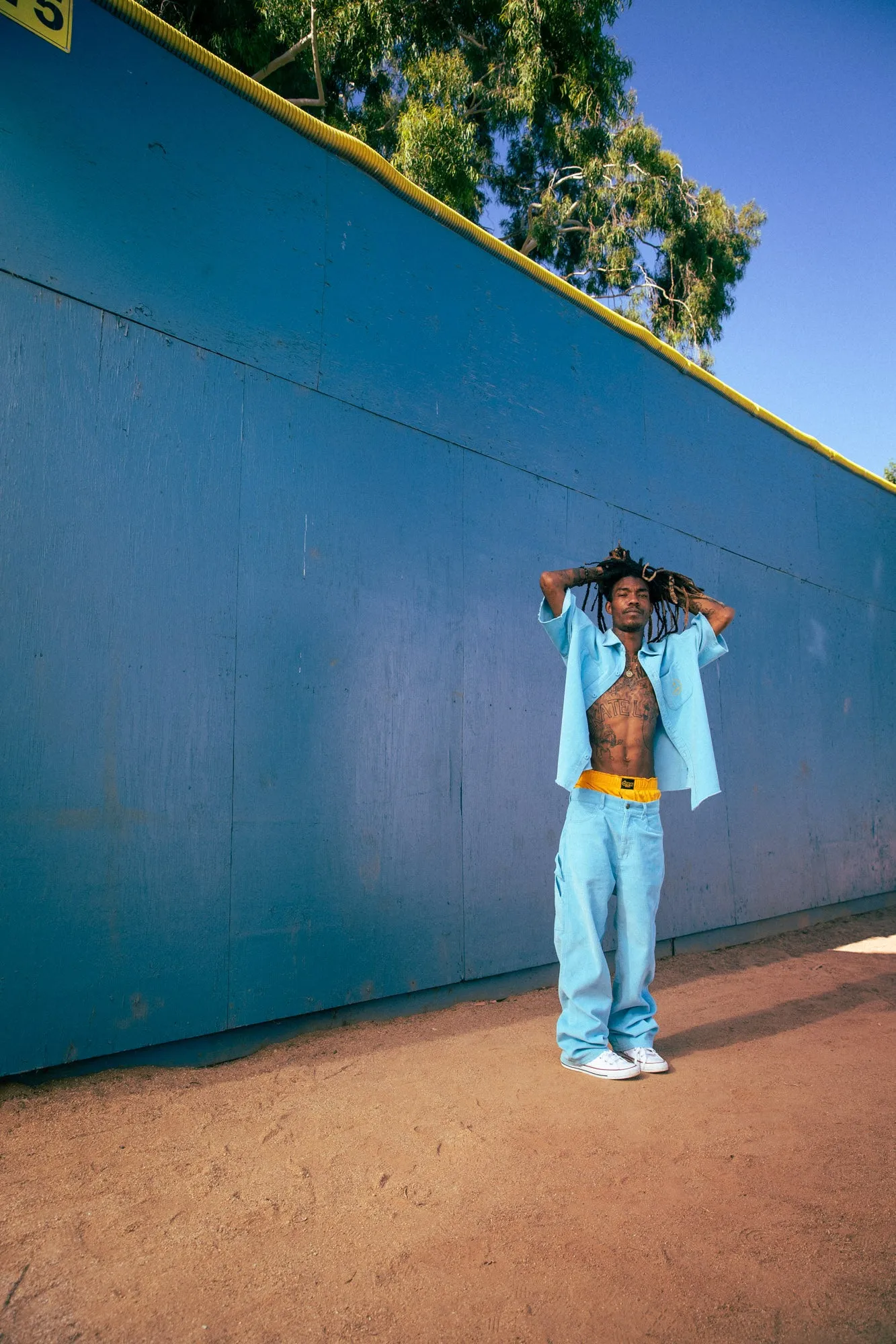 corduroy carpenter pant - pacific blue sold by DREW product image thumbnail 3