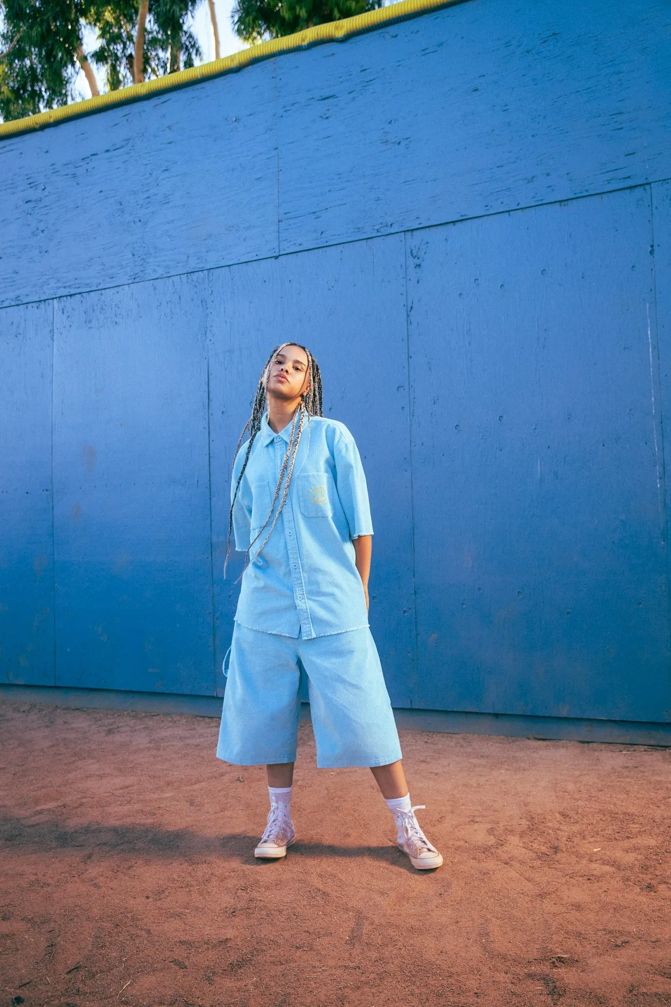 corduroy carpenter short - pacific blue sold by DREW product image thumbnail 5