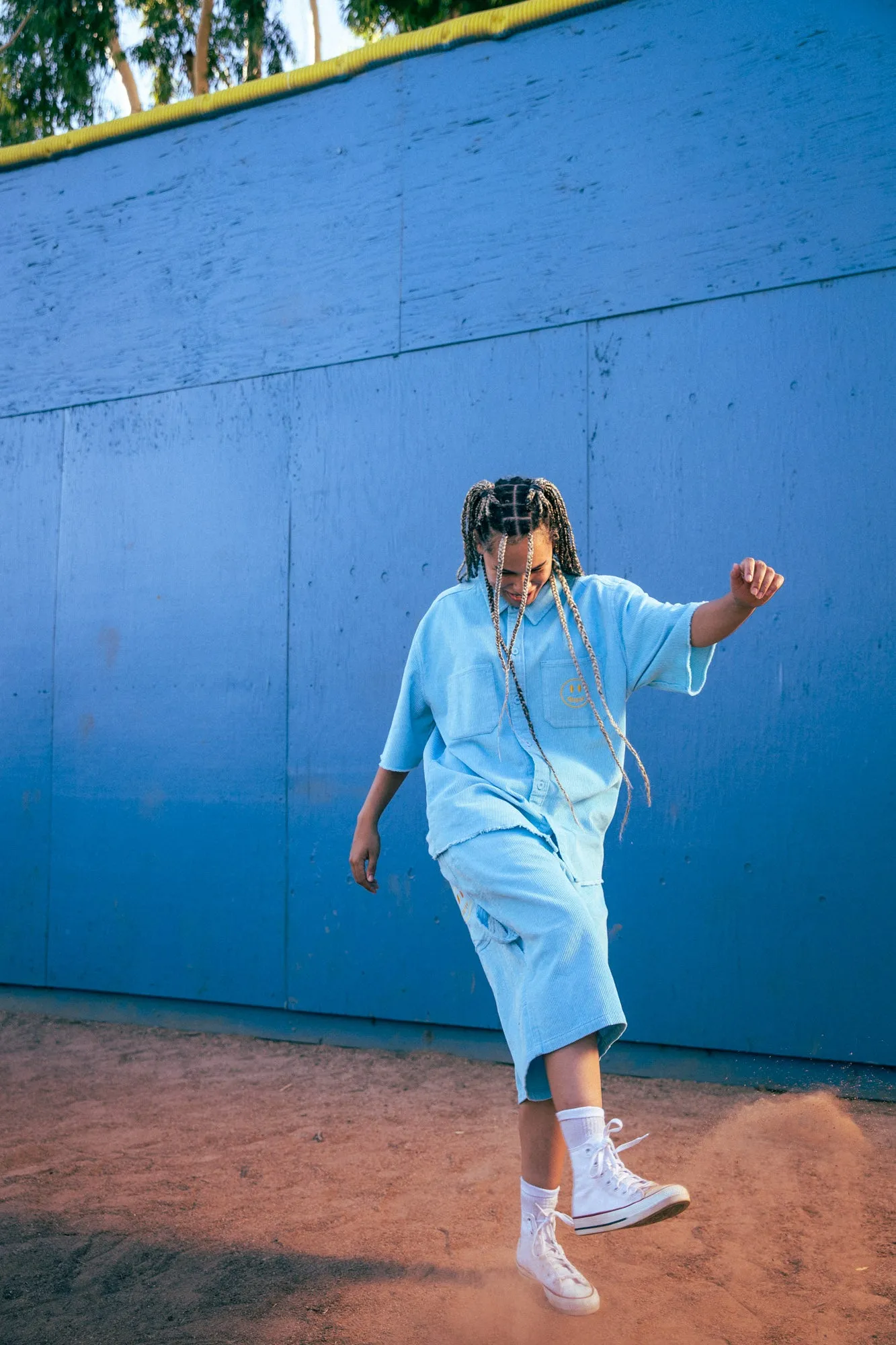 corduroy carpenter short - pacific blue sold by DREW product image thumbnail 4