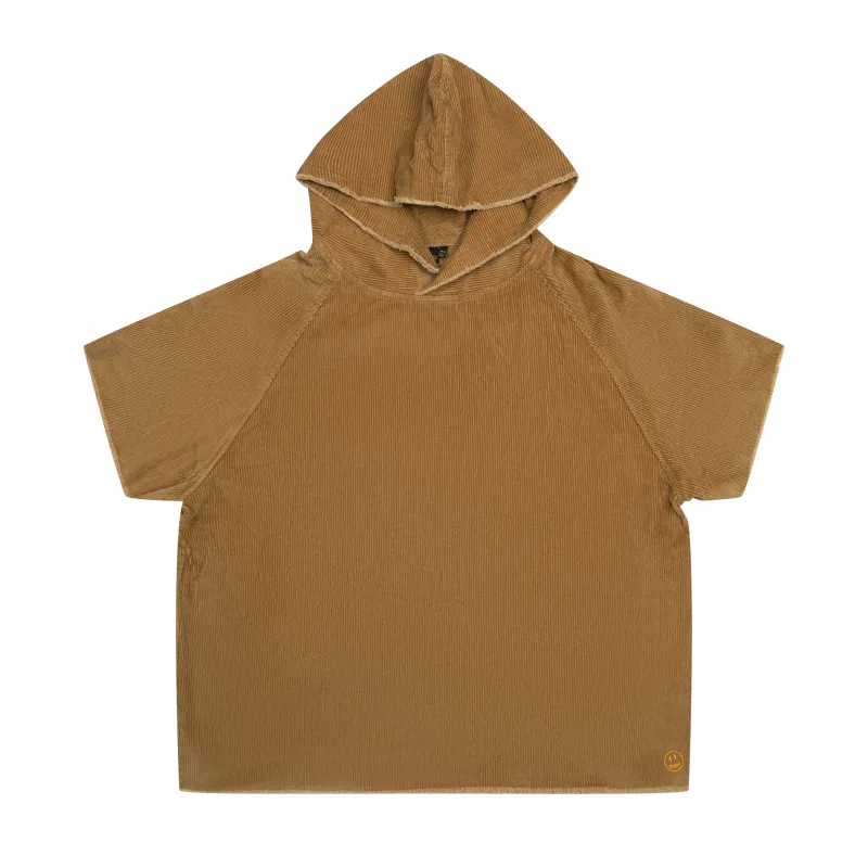 corduroy ss hoodie - red brown sold by DREW