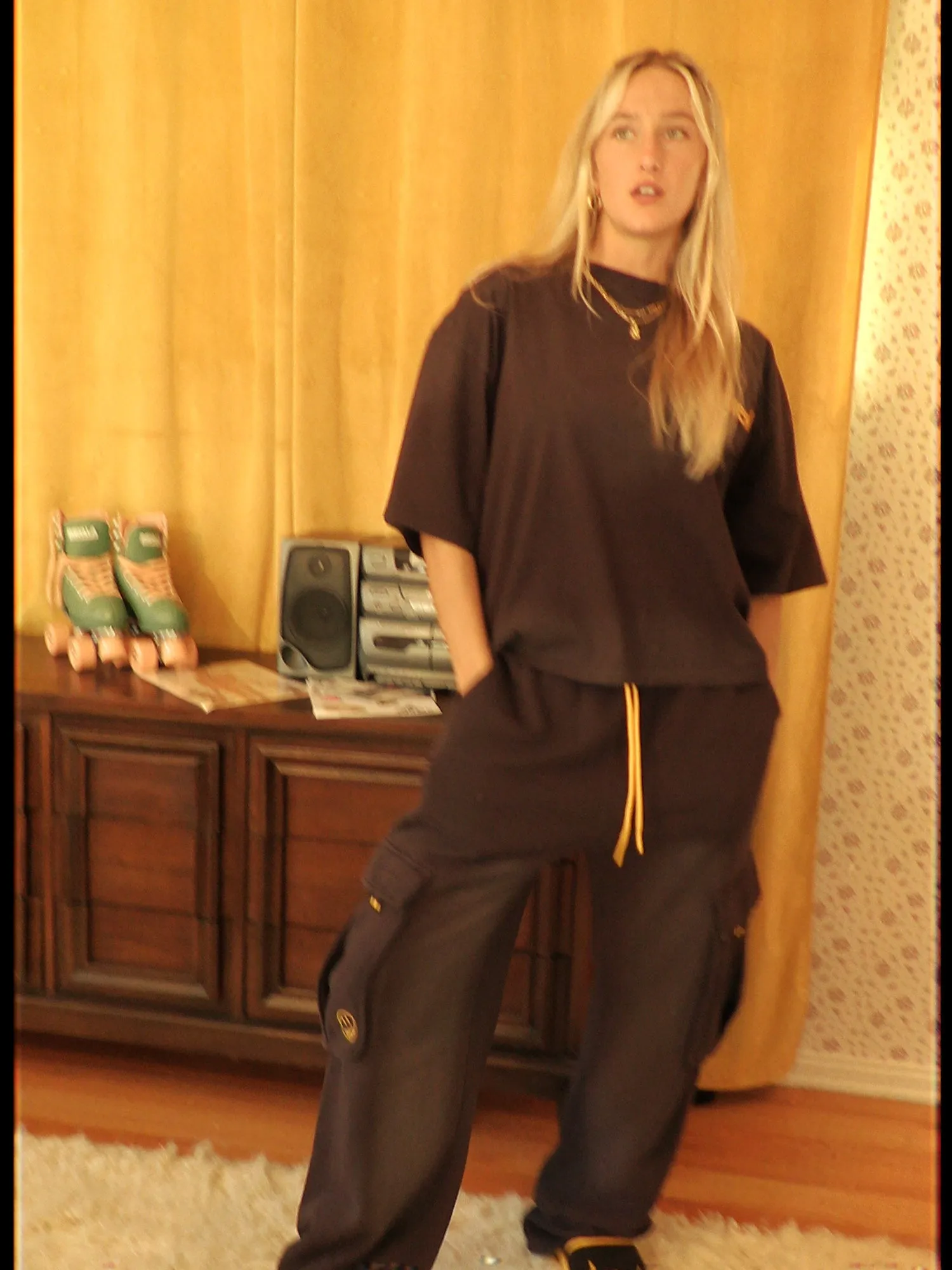 oversized cargo sweatpant - faded black sold by DREW product image thumbnail 4