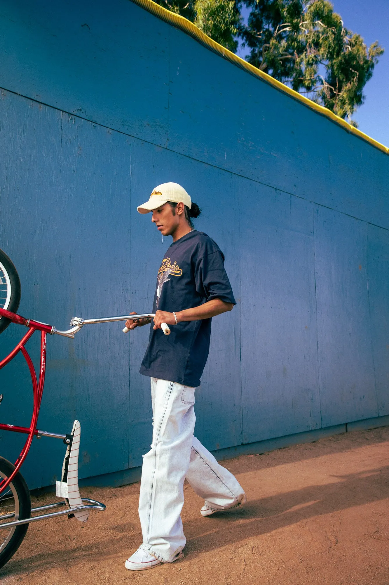 hummingbirds ss tee - navy sold by DREW product image thumbnail 3