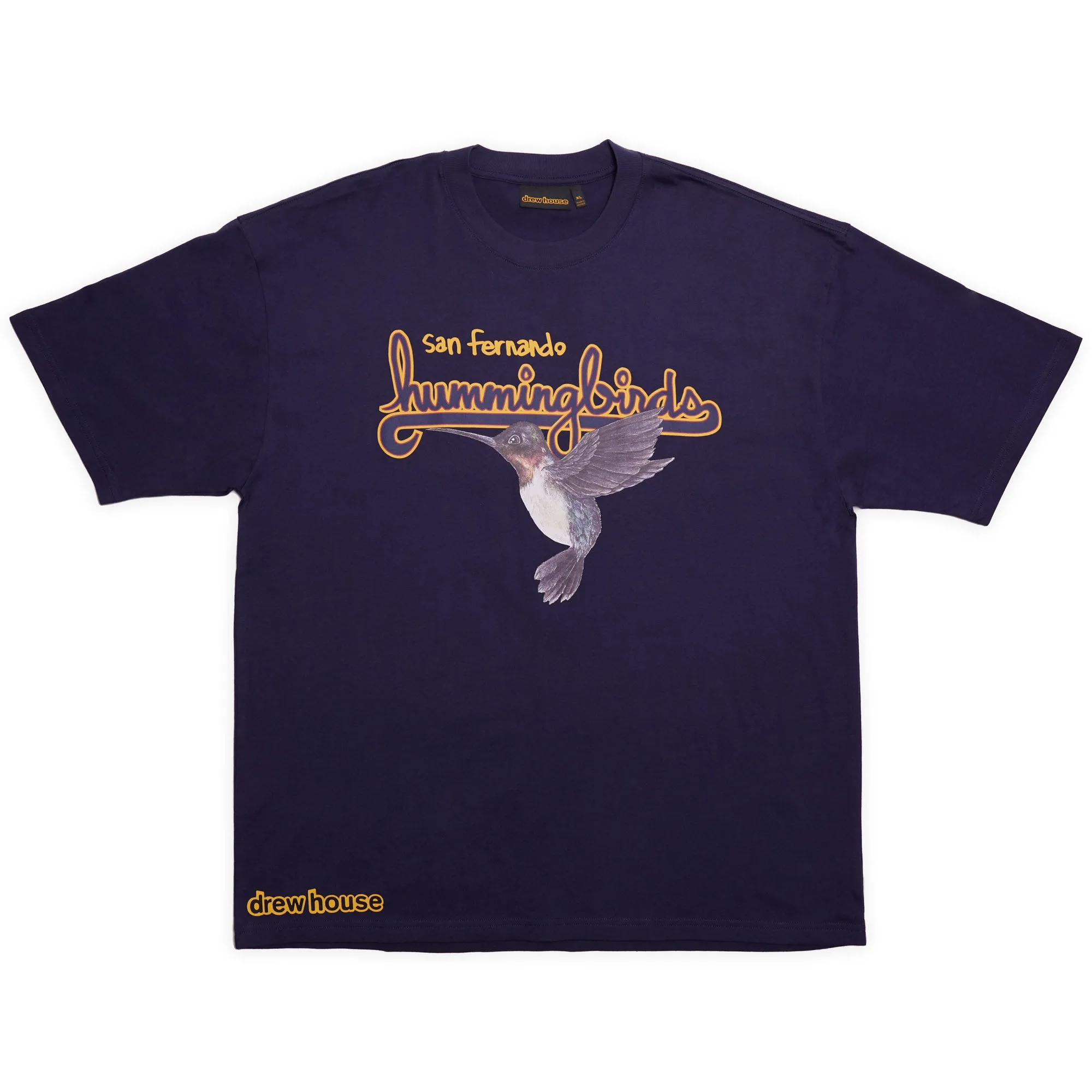 hummingbirds ss tee - navy sold by DREW