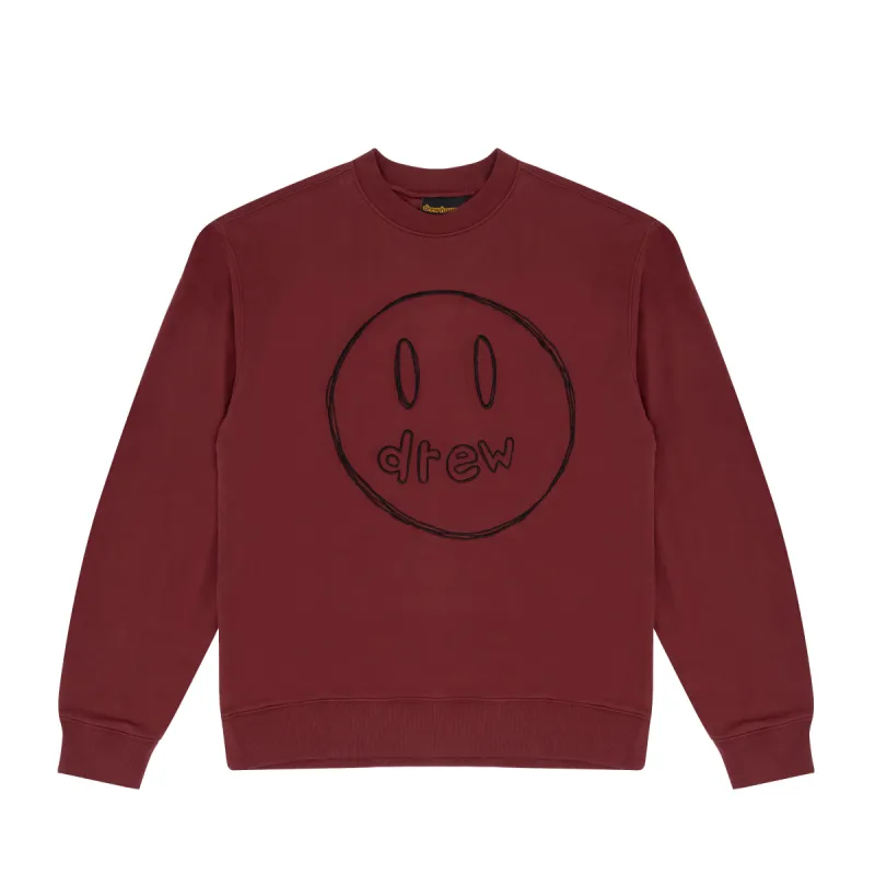 sketch mascot crewneck - burgundy sold by DREW