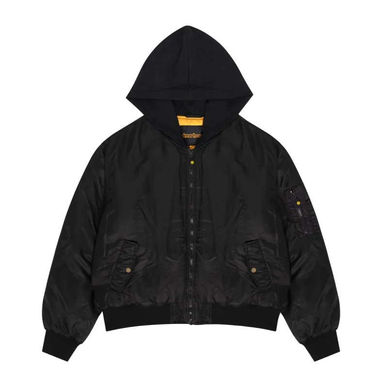 mascot hooded bomber jacket - black sold by DREW