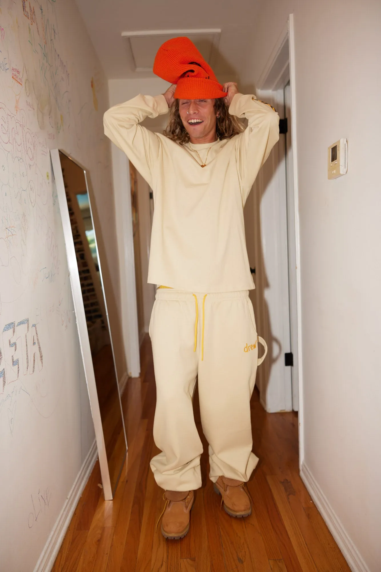scribble carpenter sweatpant - biscotti sold by DREW product image thumbnail 4