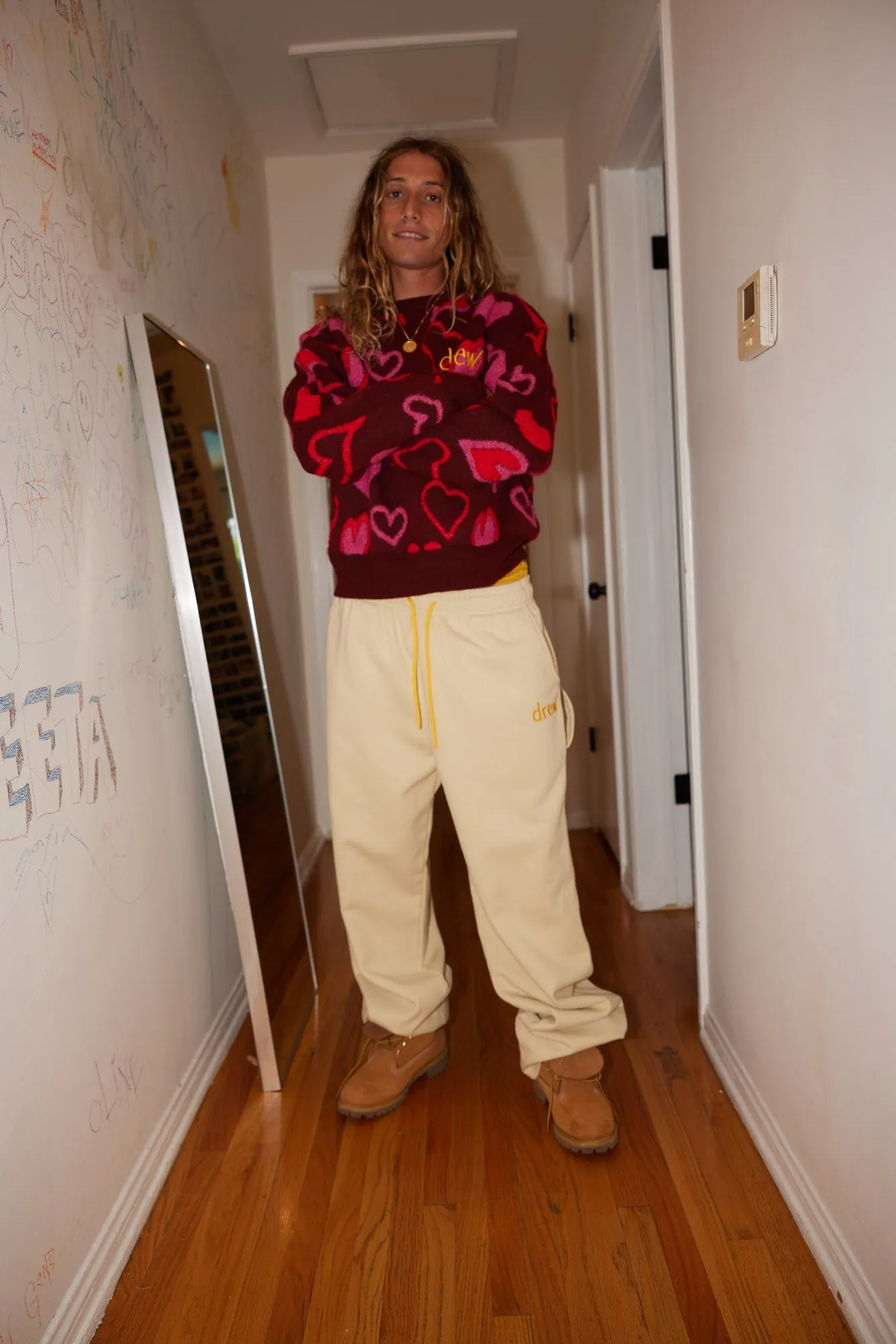 scribble carpenter sweatpant - biscotti sold by DREW product image thumbnail 3