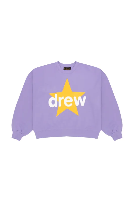infinite value boxy crewneck - lavender made by DREW
