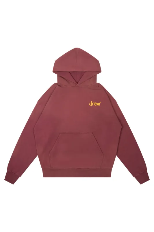 scribble hoodie - faded maroon sold by DREW