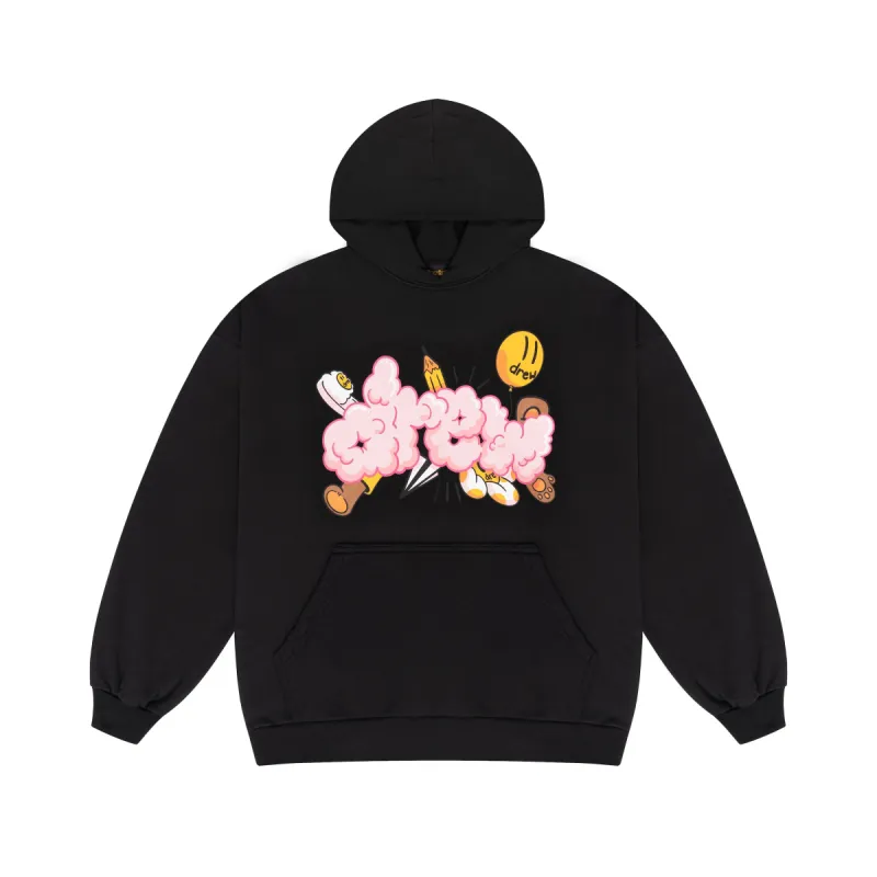 doodle joy hoodie - black sold by DREW