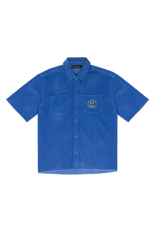 corduroy ss shirt - royal blue sold by DREW