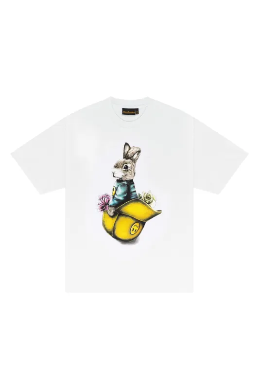 jackie hat ss tee - white sold by DREW