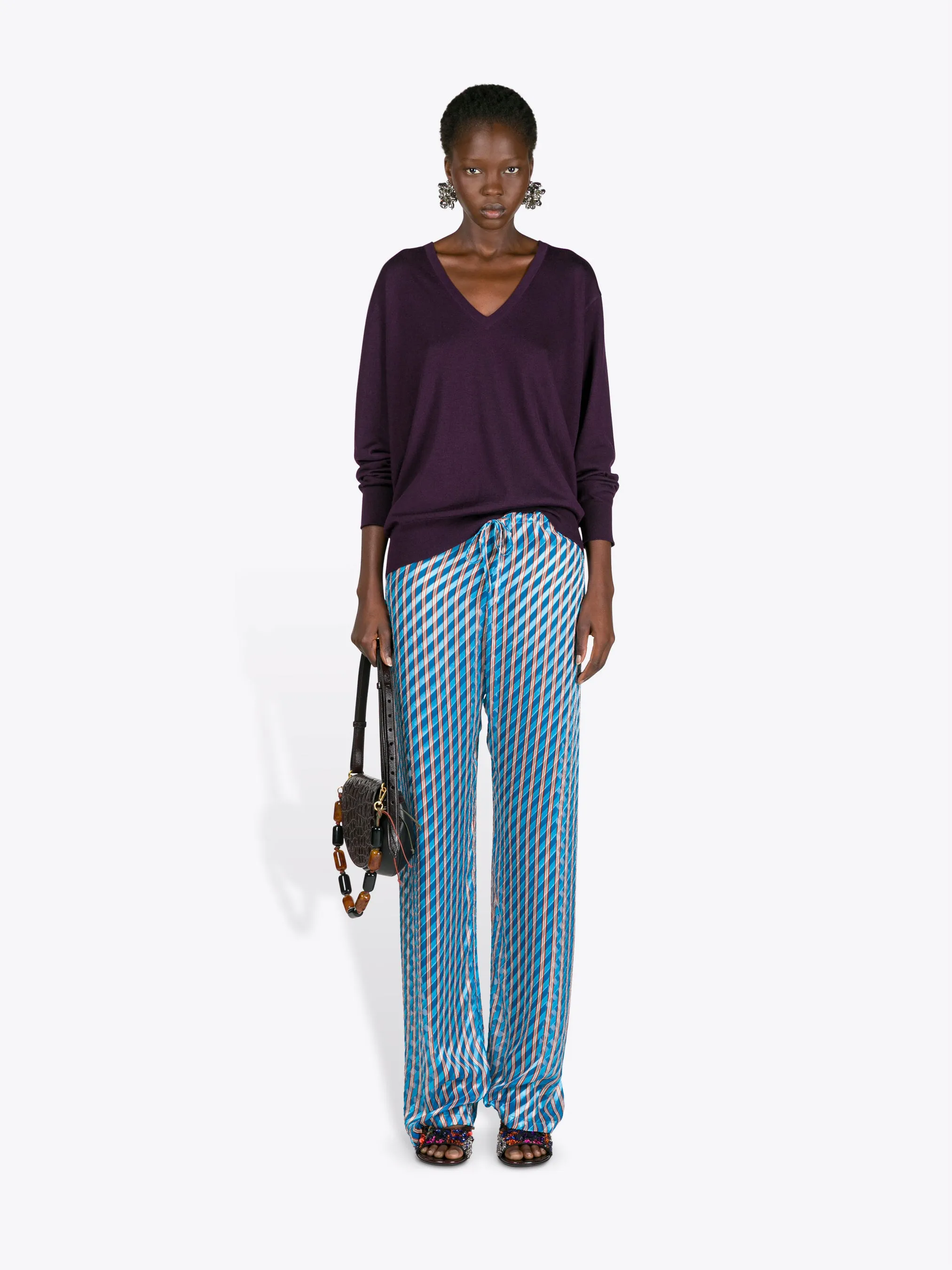 Devoré elasticated pants sold by Dries Van Noten product image thumbnail 2