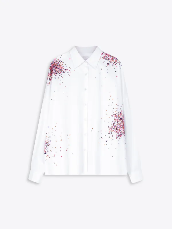 Embellished cocoon shirt made by Dries Van Noten