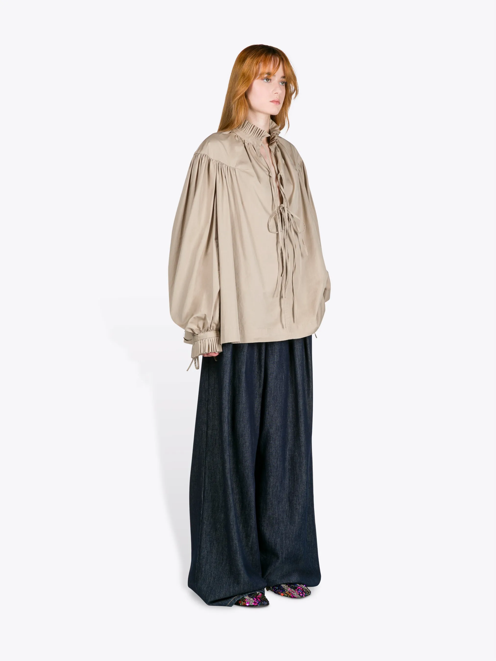 Ruffled cotton shirt sold by Dries Van Noten product image thumbnail 3