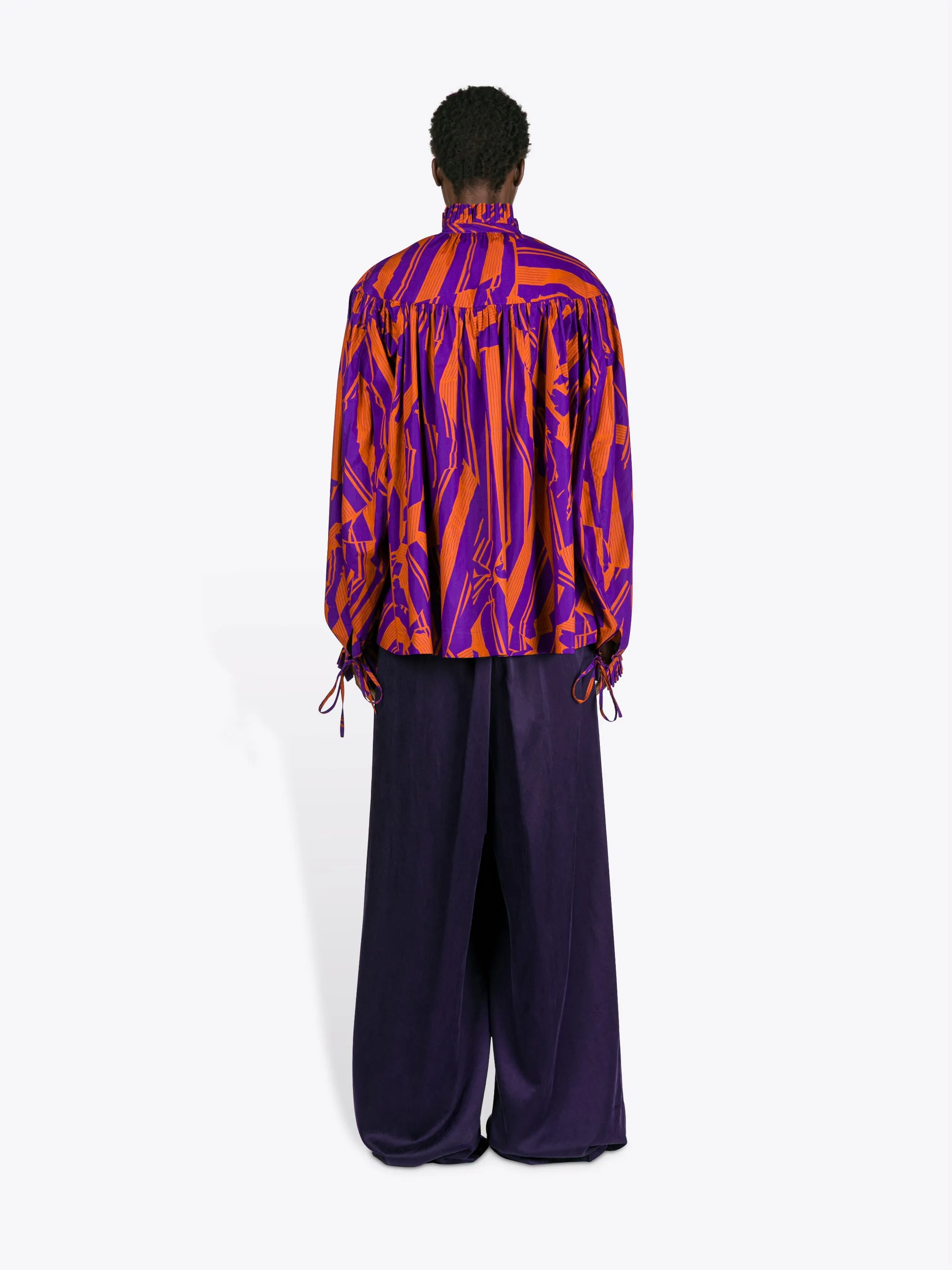 Ruffled cotton shirt sold by Dries Van Noten product image thumbnail 4