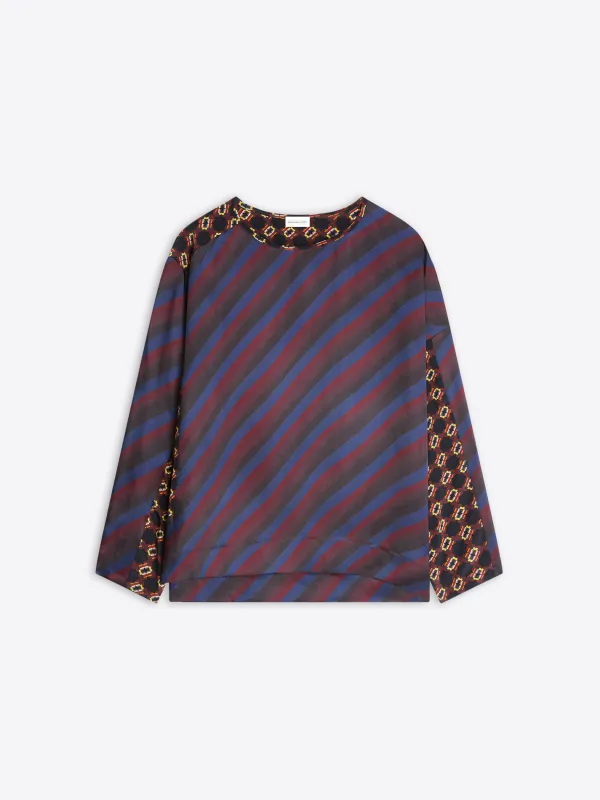 Viscose contrast top made by Dries Van Noten