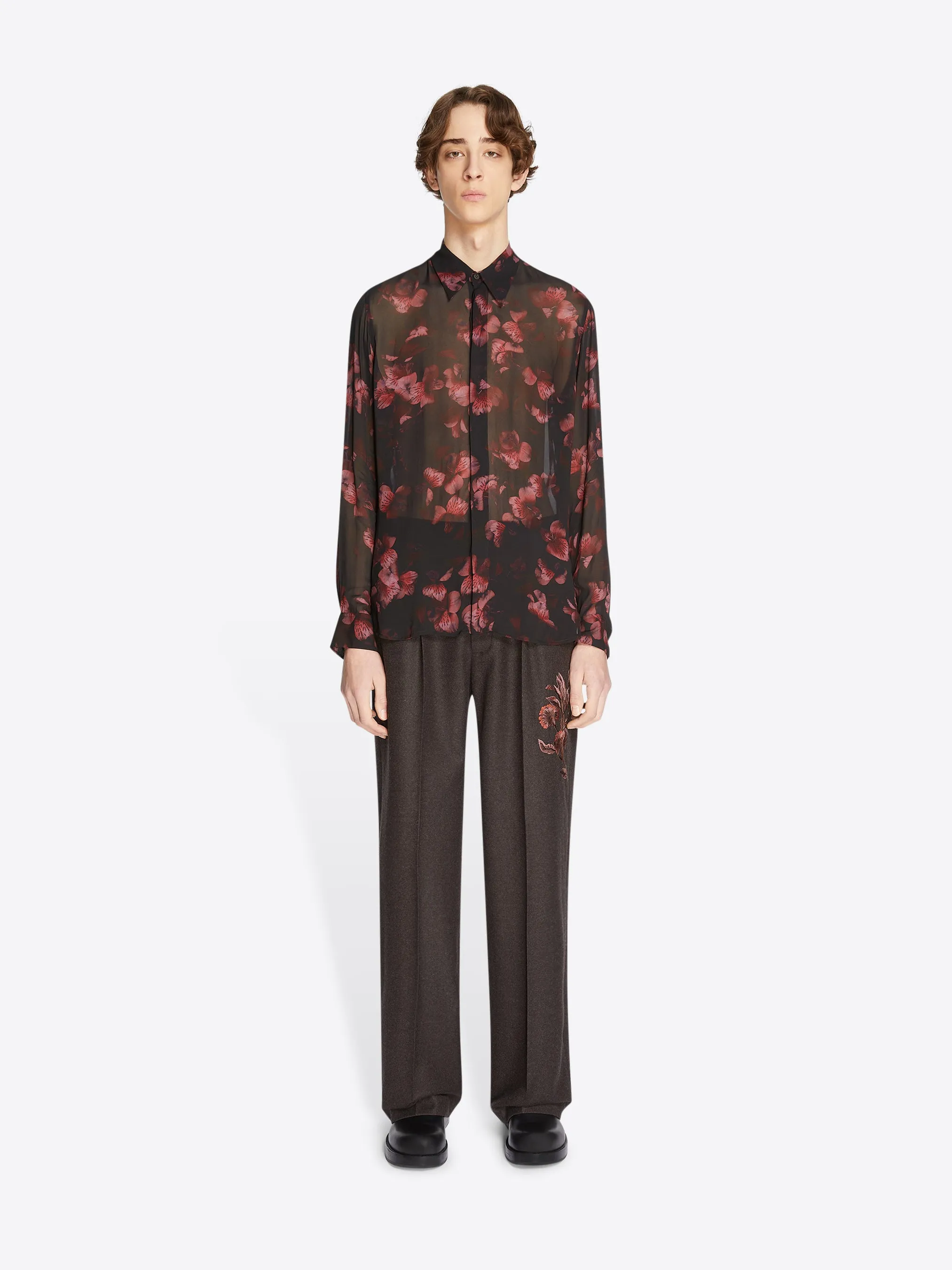 Sheer viscose shirt sold by Dries Van Noten product image thumbnail 2