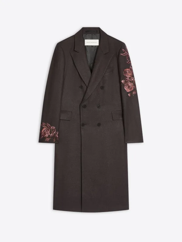 Embroidered wool coat sold by Dries Van Noten
