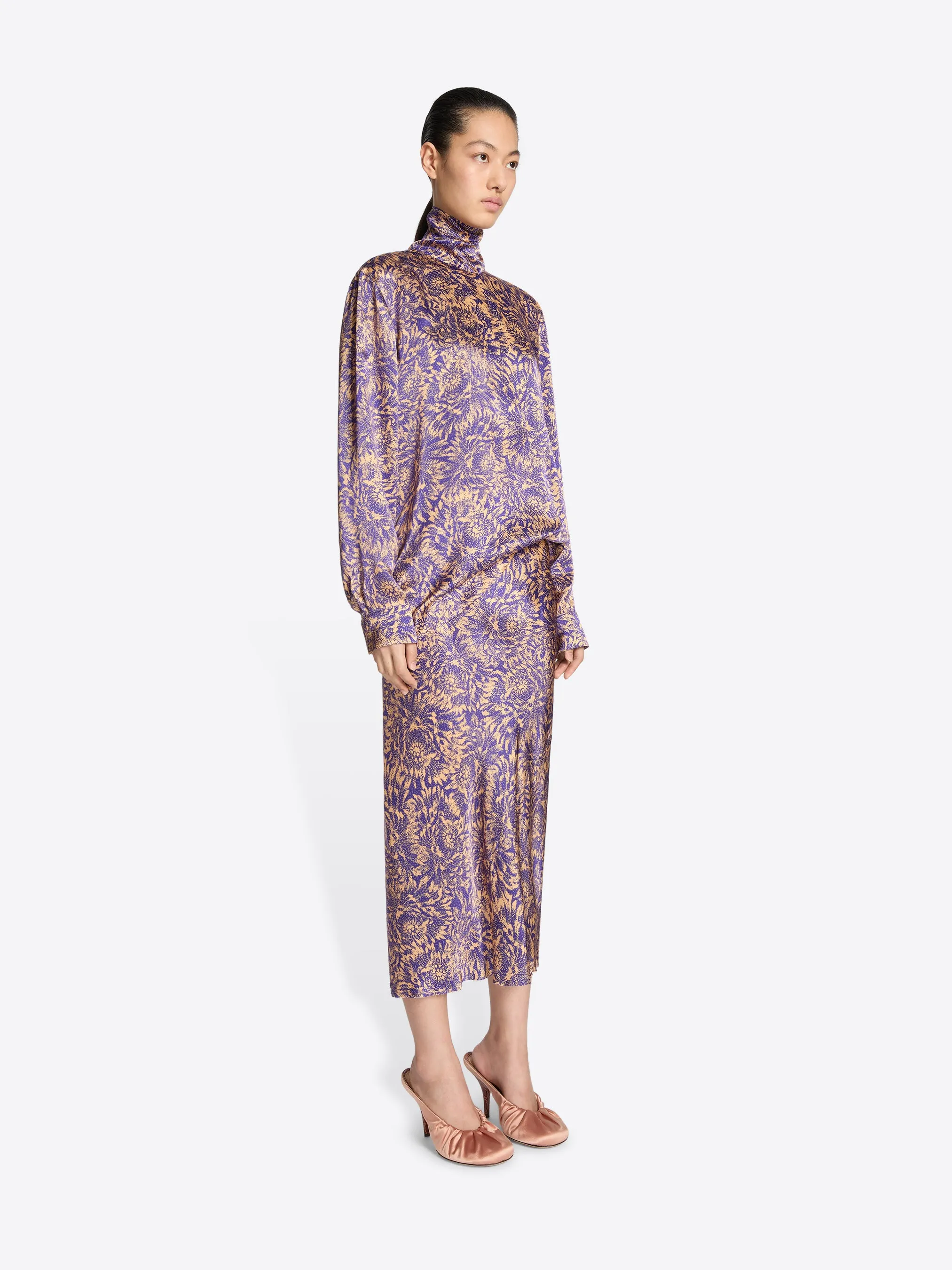 Printed silk skirt sold by Dries Van Noten product image thumbnail 3