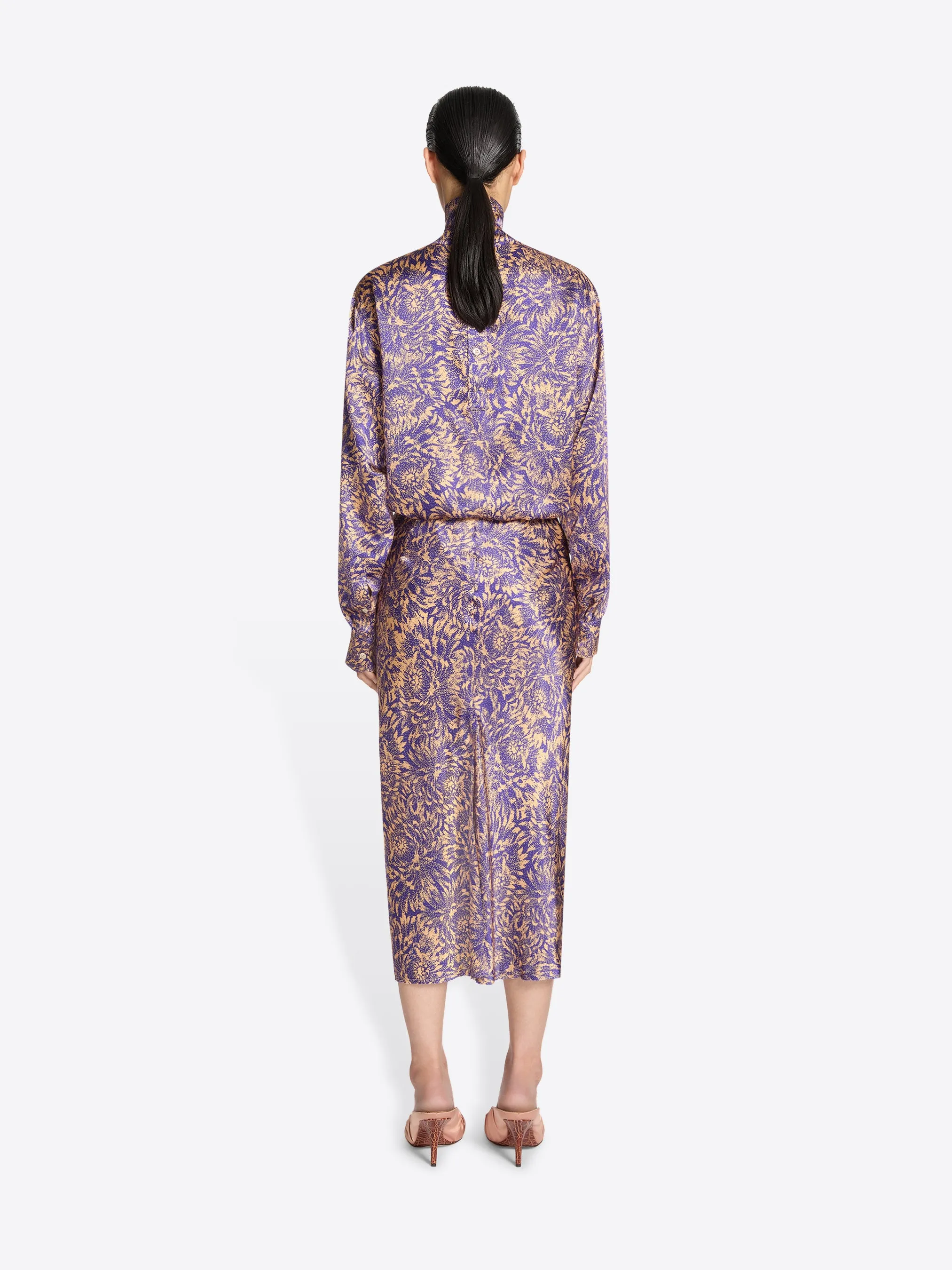 Printed silk skirt sold by Dries Van Noten product image thumbnail 4