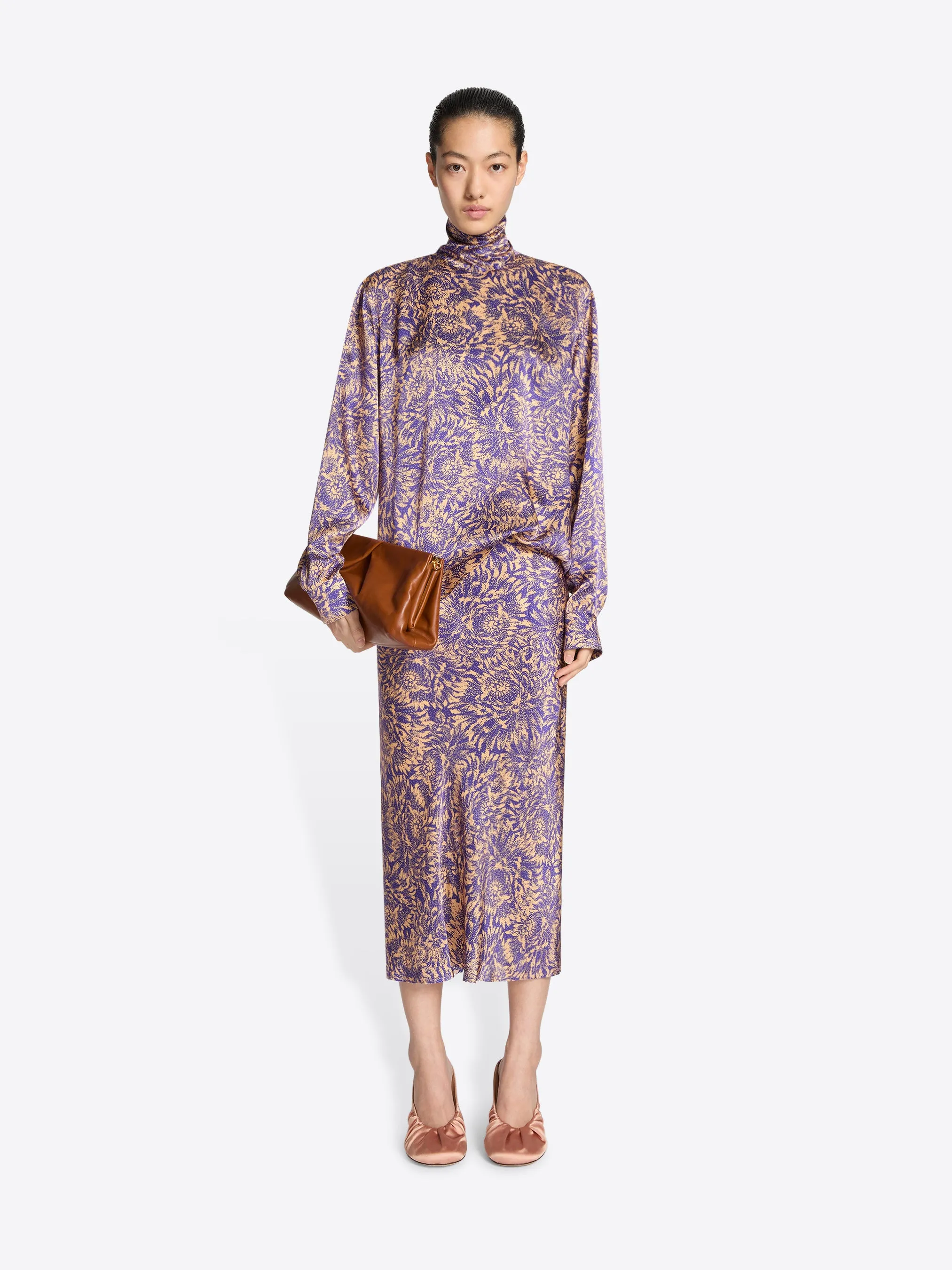 Printed silk skirt sold by Dries Van Noten product image thumbnail 2