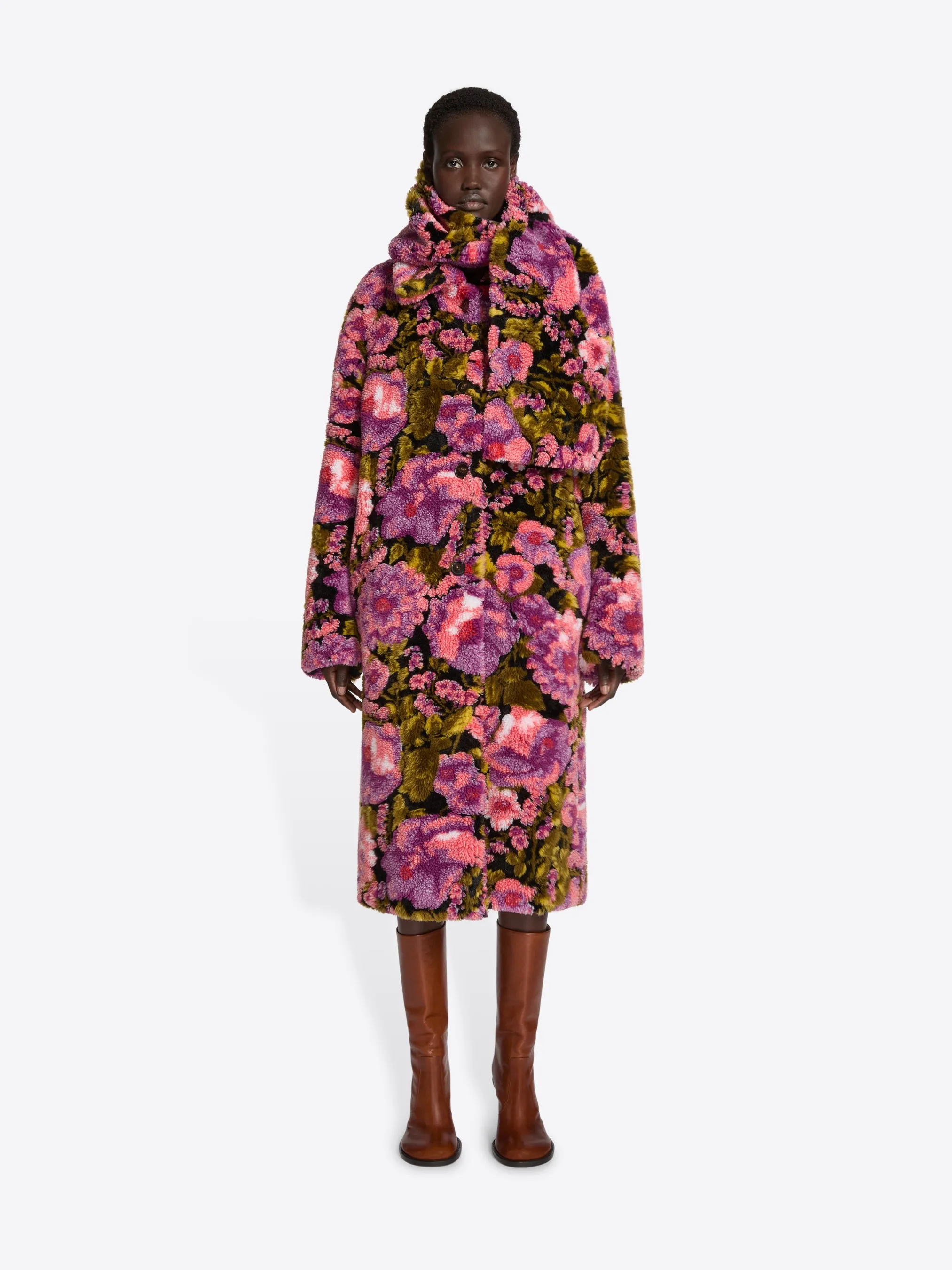 Shearling jacquard scarf sold by Dries Van Noten product image thumbnail 3