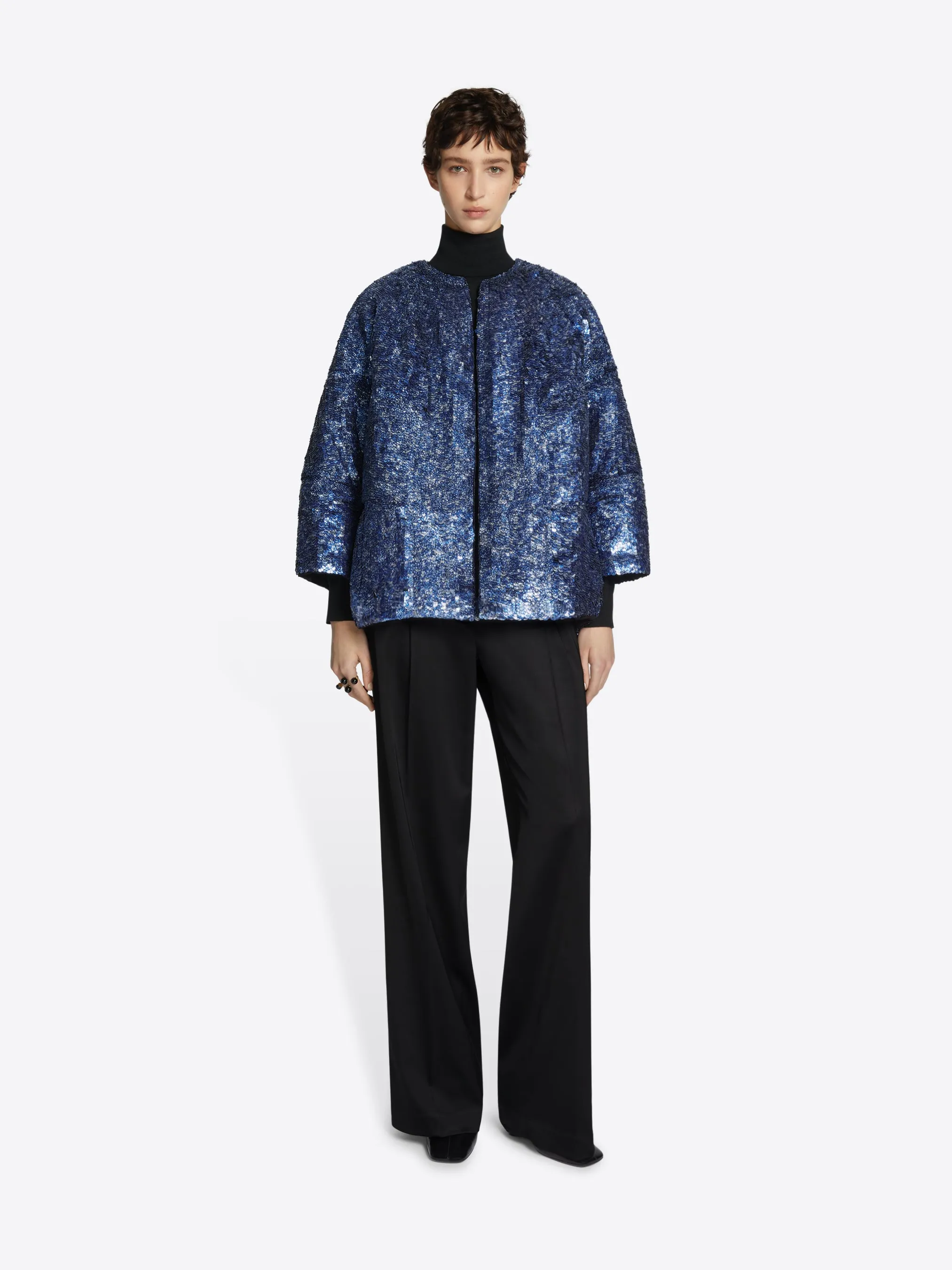 Embellished cocoon jacket sold by Dries Van Noten product image thumbnail 2