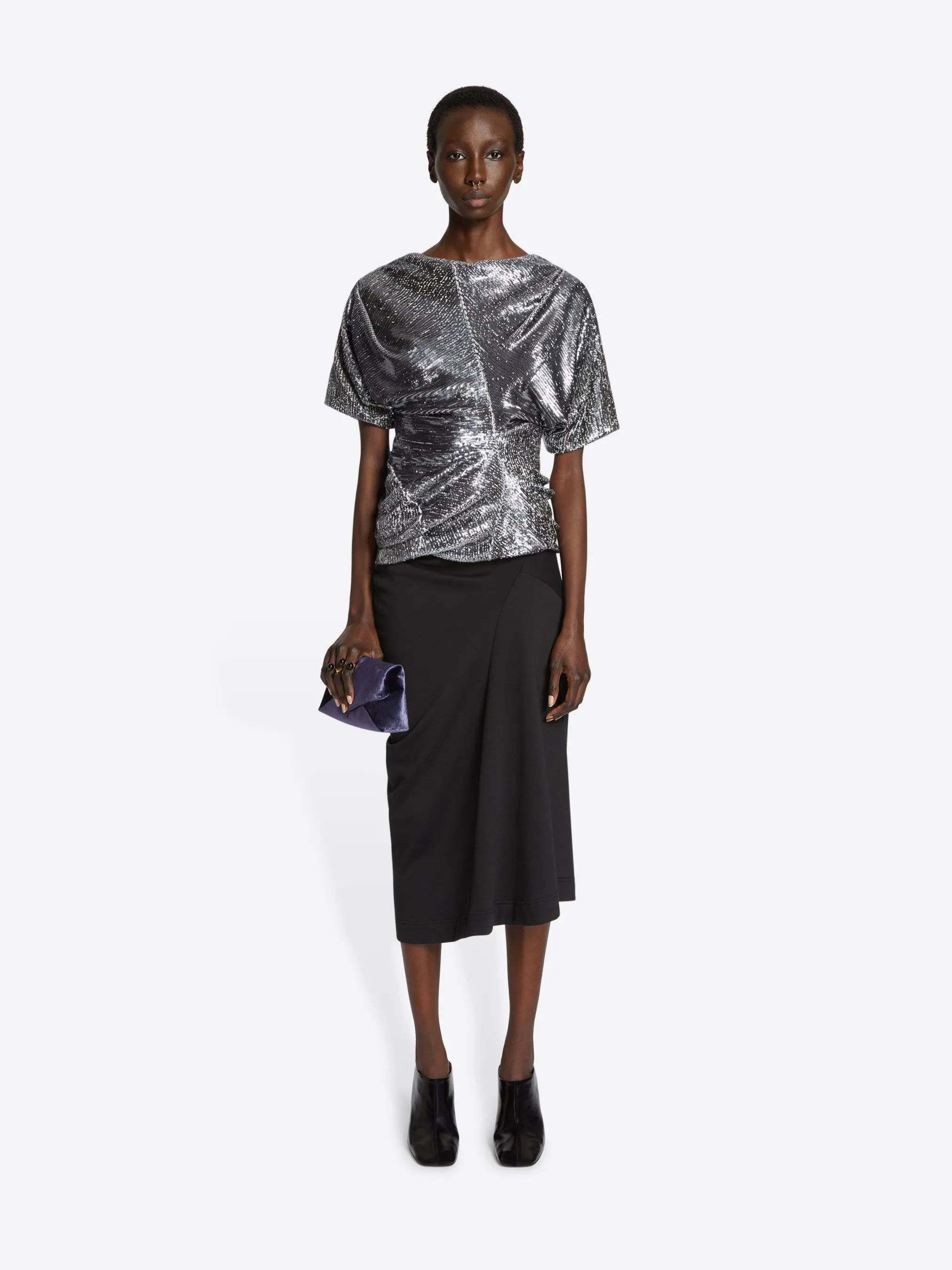 Draped cotton skirt sold by Dries Van Noten product image thumbnail 2
