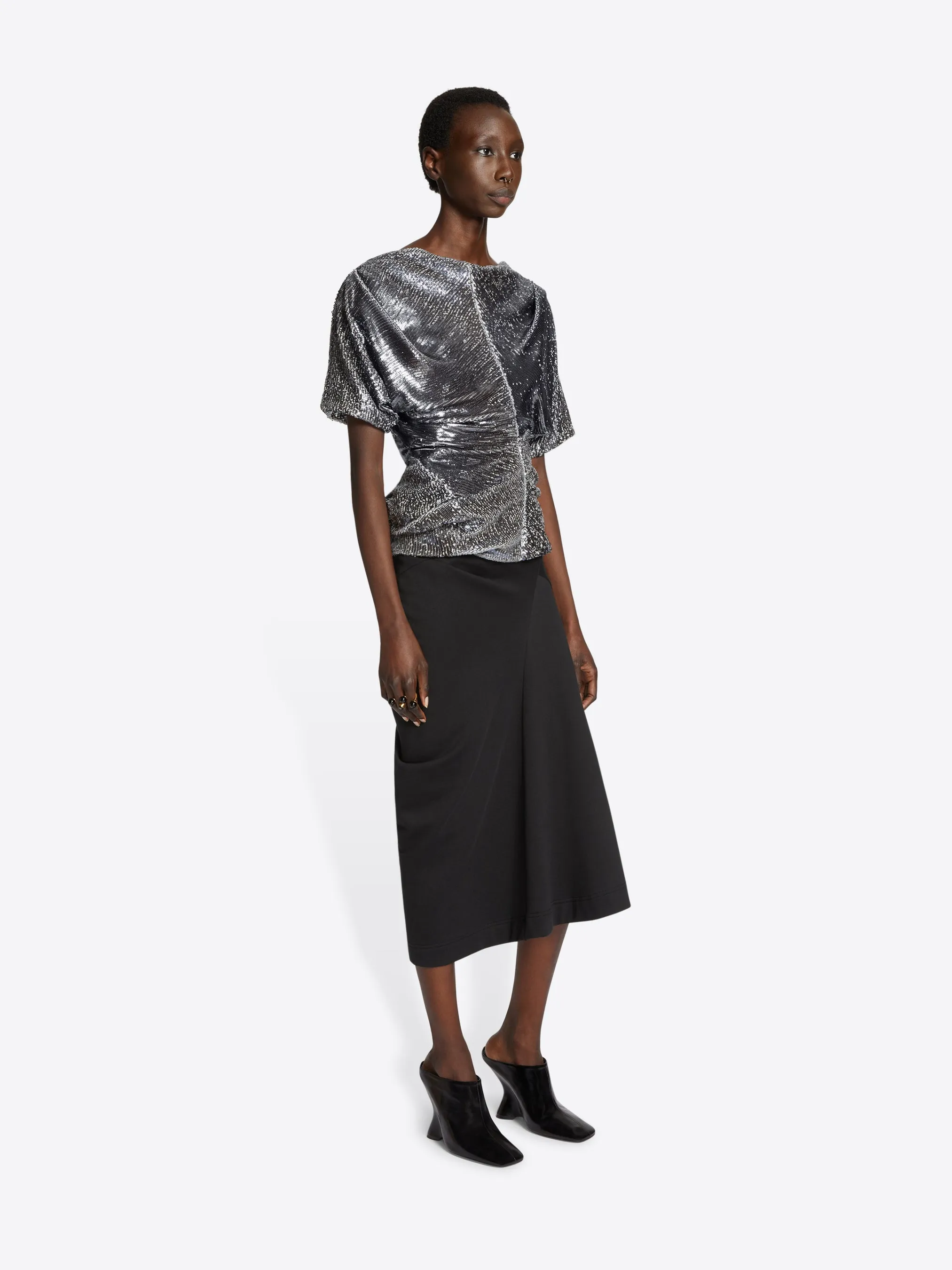 Draped cotton skirt sold by Dries Van Noten product image thumbnail 3
