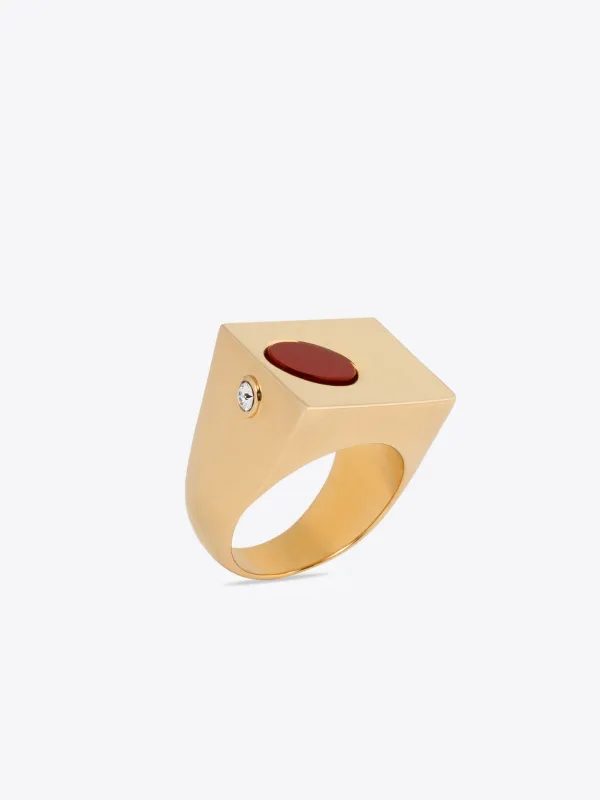 Stone signet ring sold by Dries Van Noten