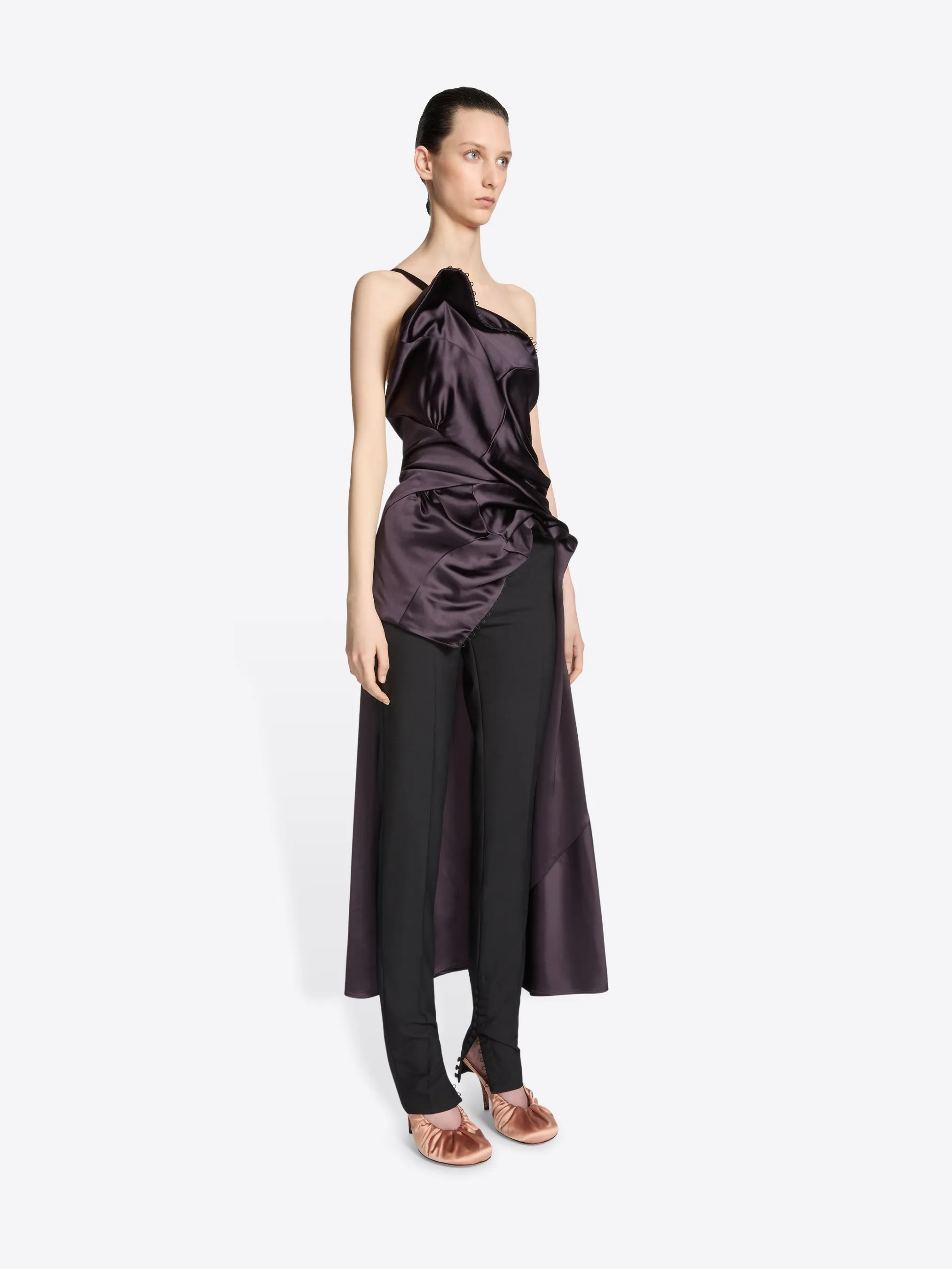 Draped viscose satin top sold by Dries Van Noten product image thumbnail 3