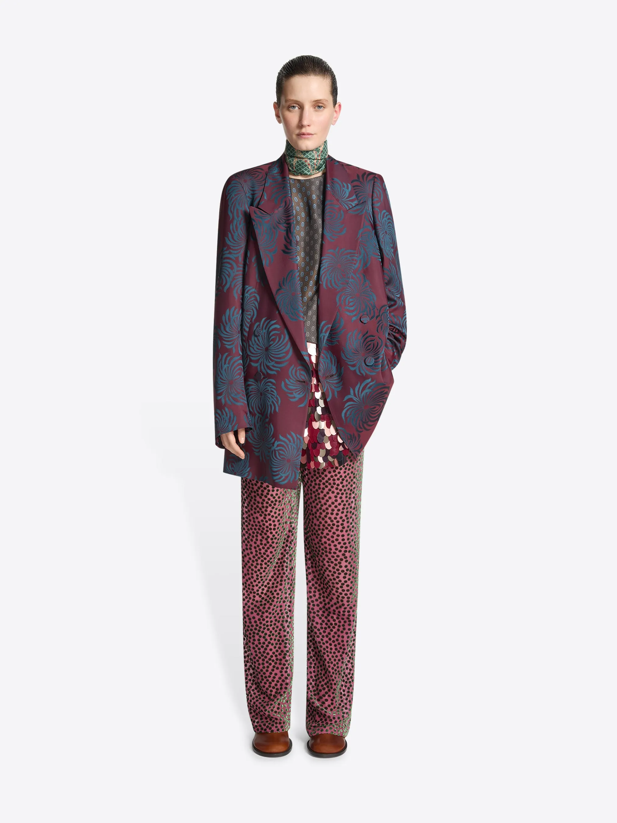 Jacquard blazer sold by Dries Van Noten product image thumbnail 2