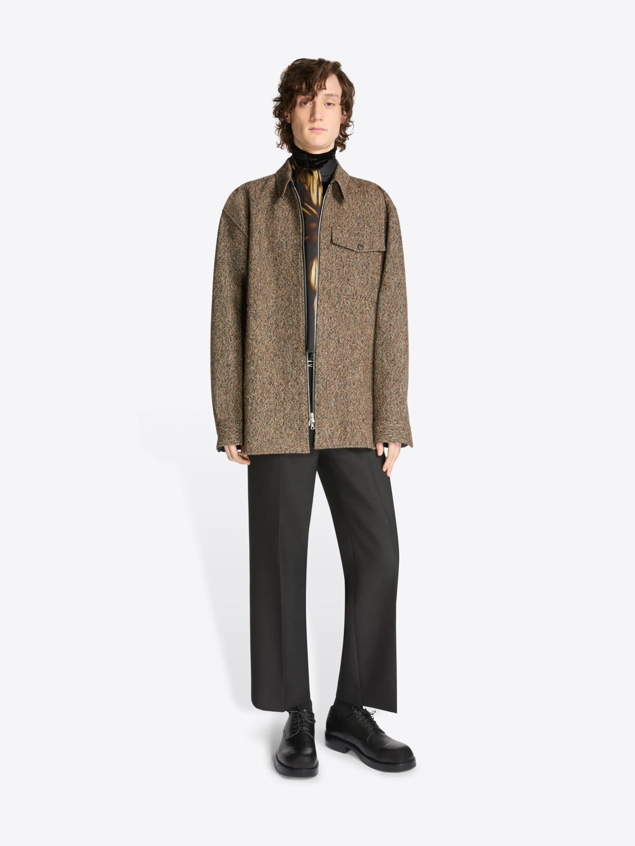 Tweed zipped shirt sold by Dries Van Noten product image thumbnail 2
