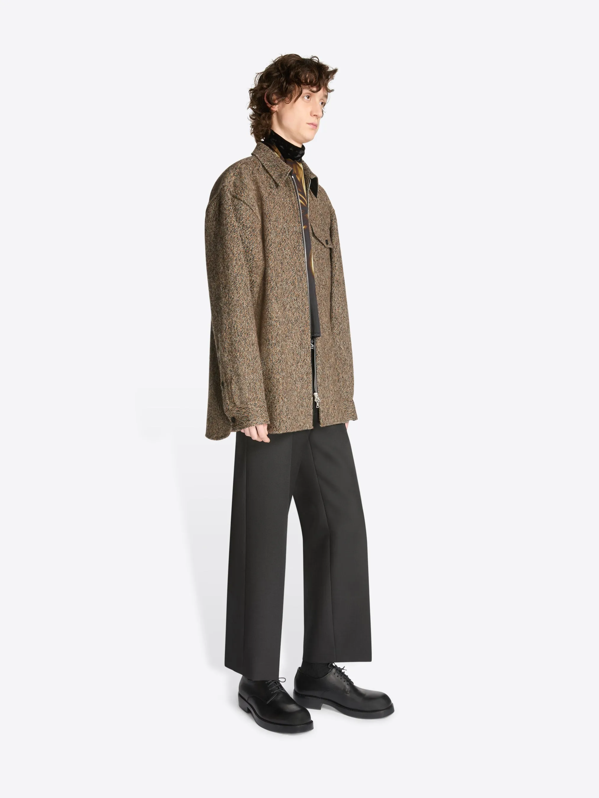 Tweed zipped shirt sold by Dries Van Noten product image thumbnail 3