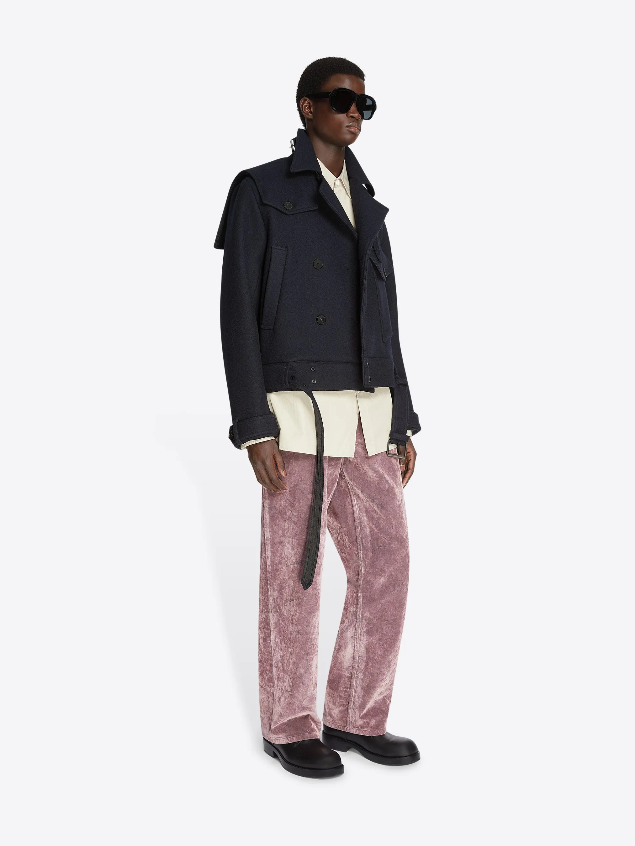 Short wool trench coat sold by Dries Van Noten product image thumbnail 3
