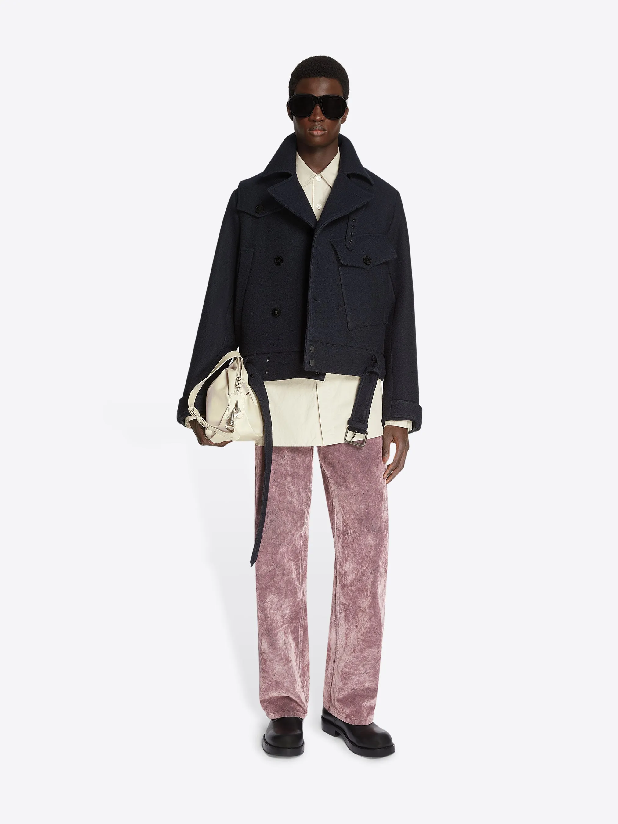 Short wool trench coat sold by Dries Van Noten product image thumbnail 2