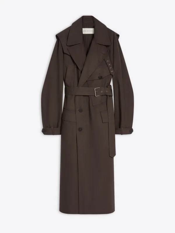 Overdyed trench coat sold by Dries Van Noten