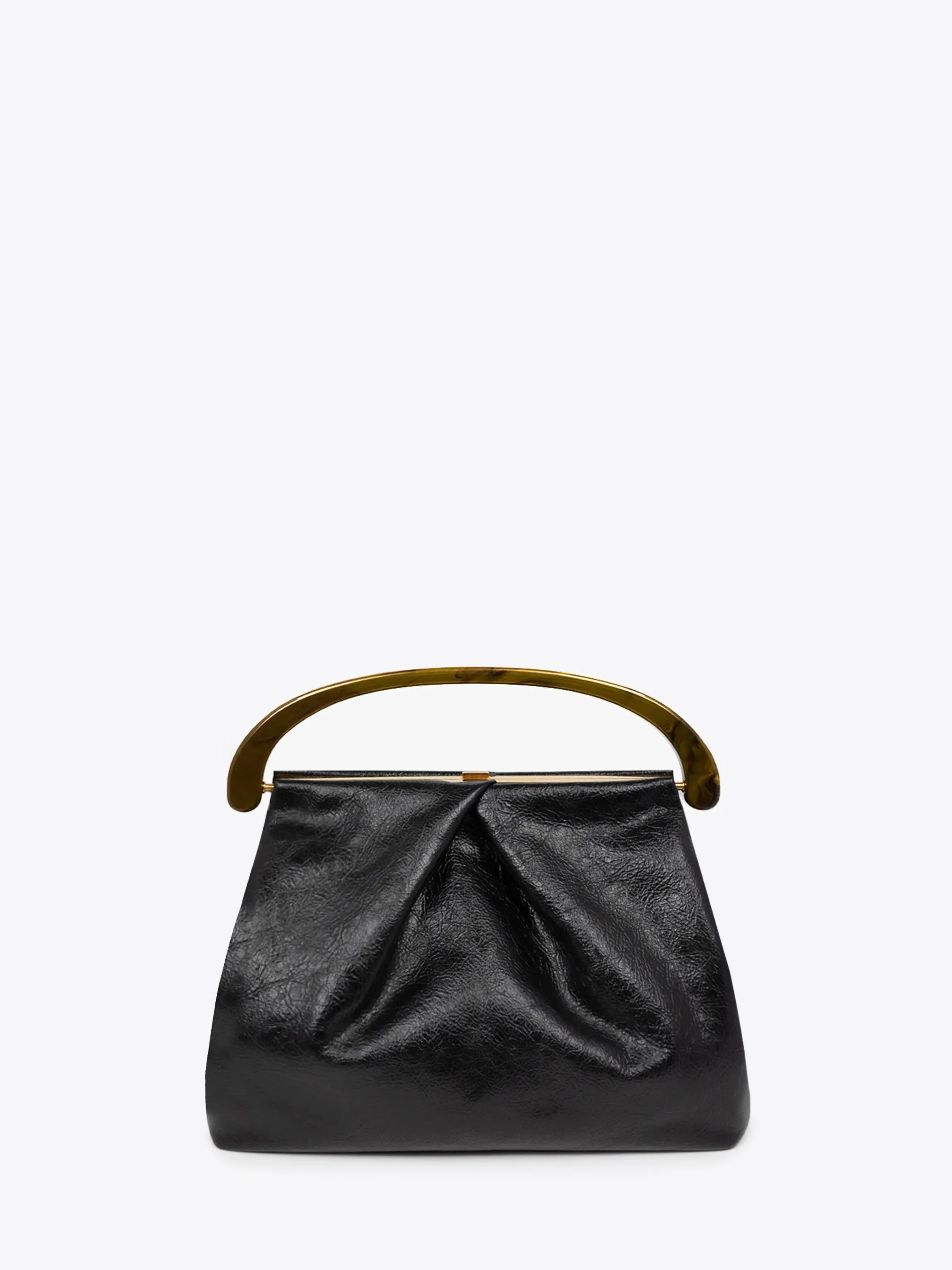 Pleated leather bag sold by Dries Van Noten