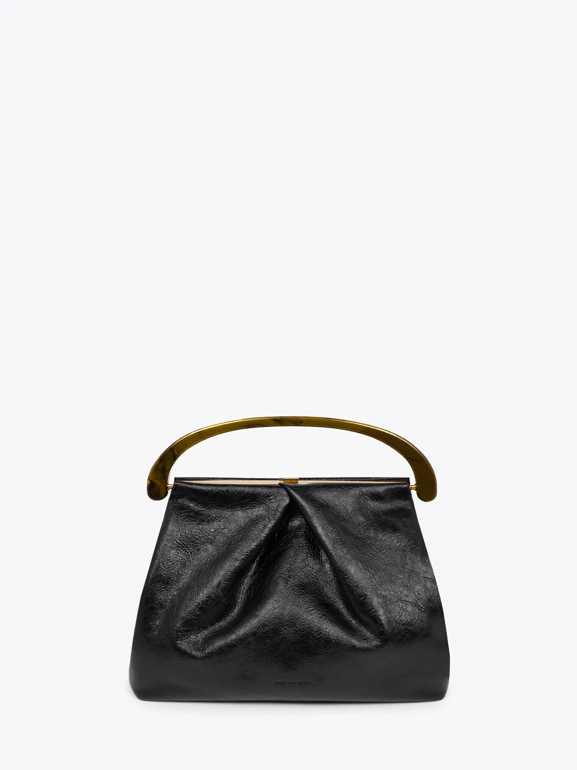 Pleated leather bag sold by Dries Van Noten product image thumbnail 4