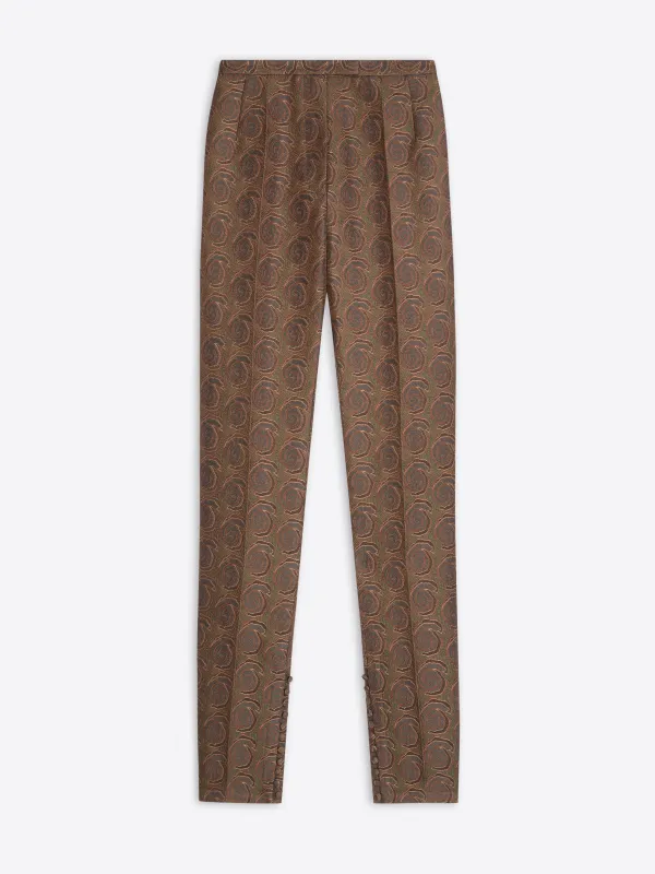 Fitted jacquard pants sold by Dries Van Noten